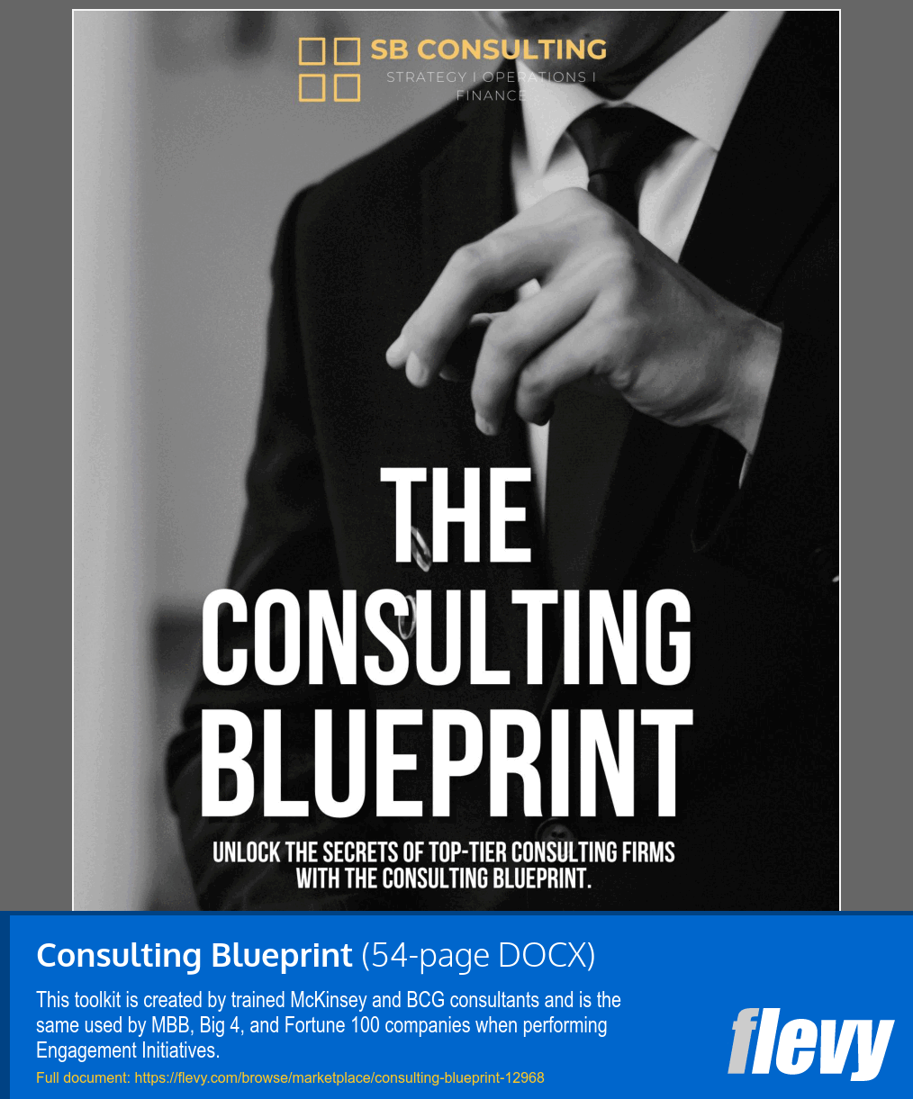 Consulting Blueprint (54-page Word document) Preview Image