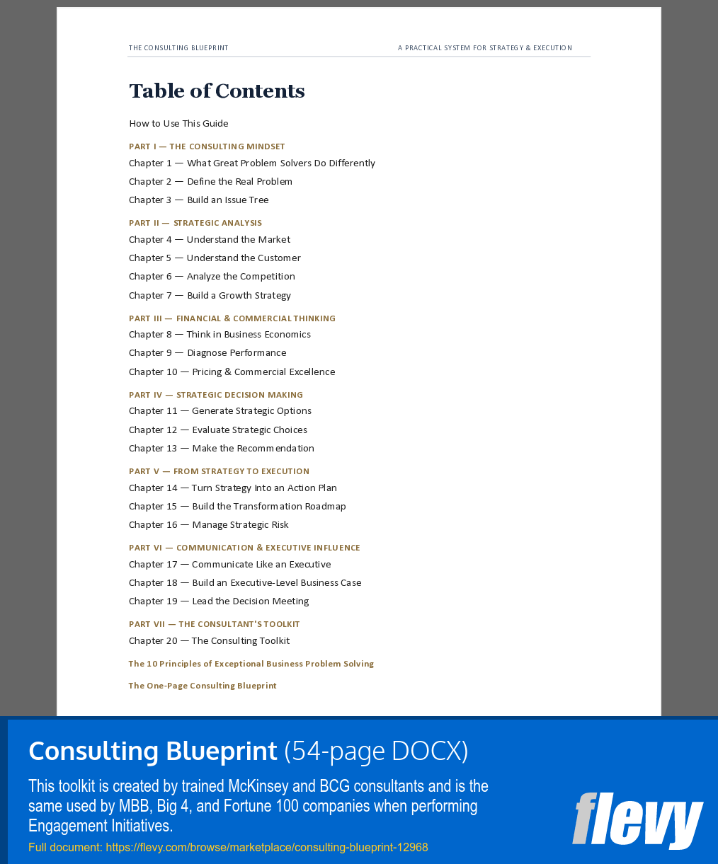 Consulting Blueprint (54-page Word document) Preview Image