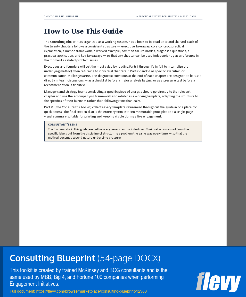 Consulting Blueprint (54-page Word document) Preview Image