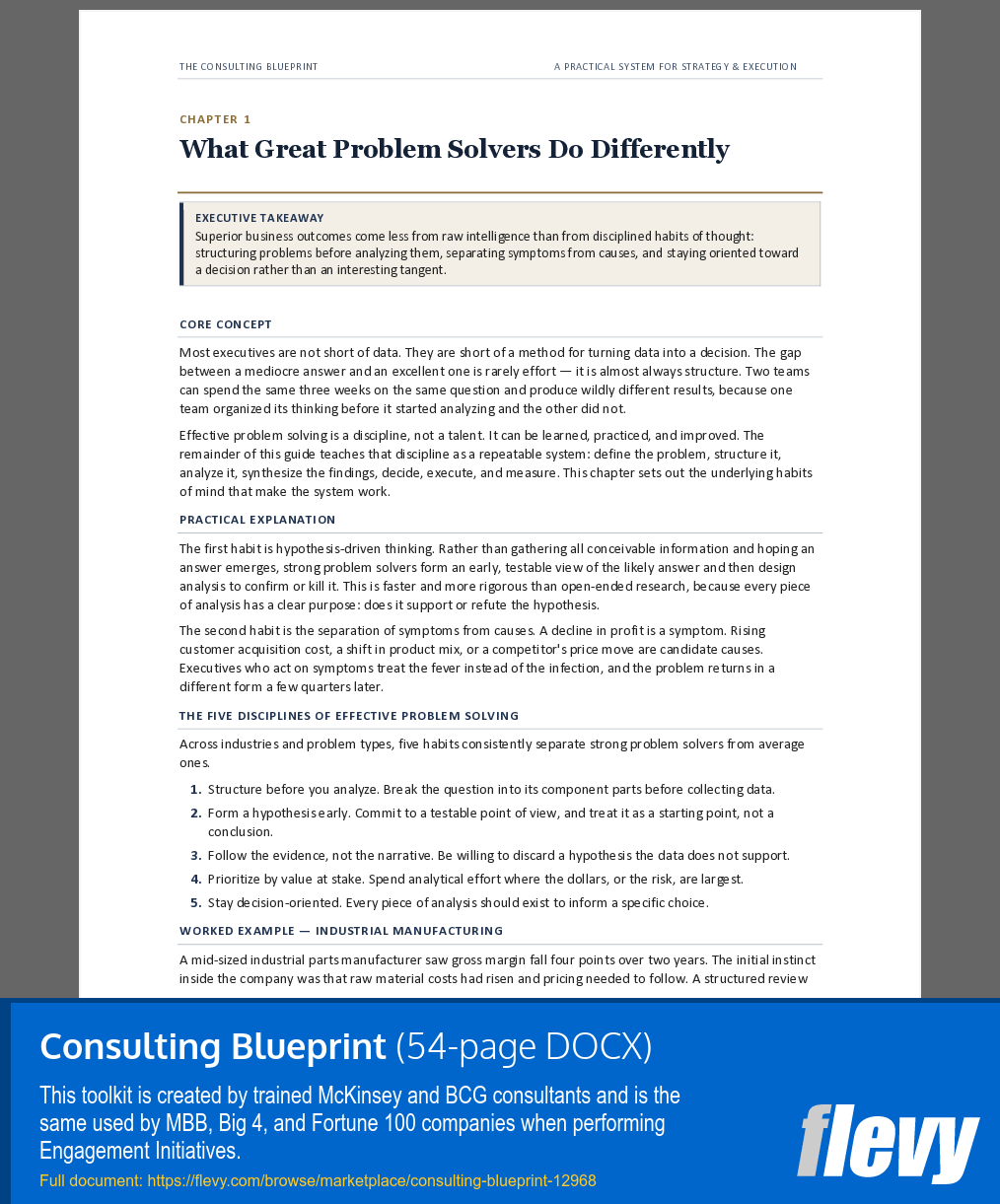 Consulting Blueprint (54-page Word document) Preview Image