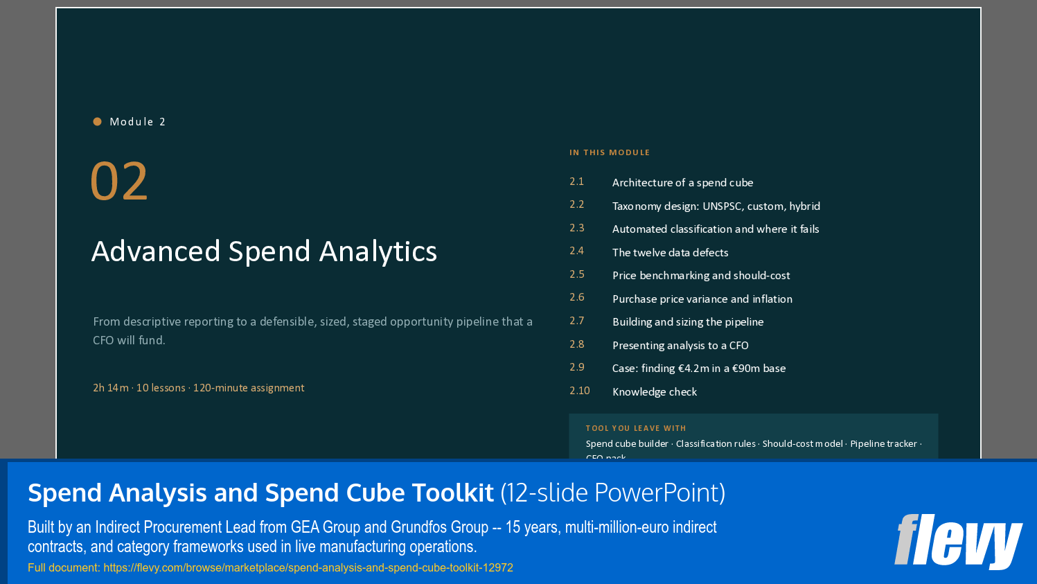Spend Analysis and Spend Cube Toolkit (12-slide PPT PowerPoint presentation template (PPTX)) Preview Image