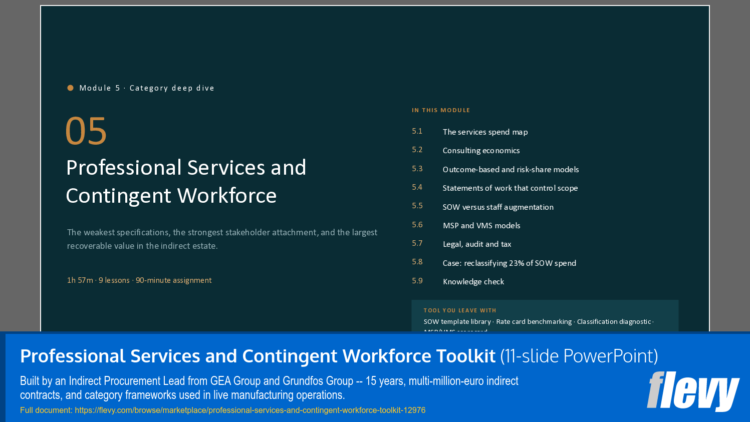Professional Services and Contingent Workforce Toolkit (11-slide PPT PowerPoint presentation template (PPTX)) Preview Image