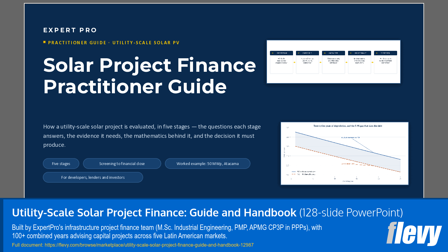 Utility-Scale Solar Project Finance: Guide and Handbook (128-slide PPT PowerPoint presentation template (PPTX)) Preview Image