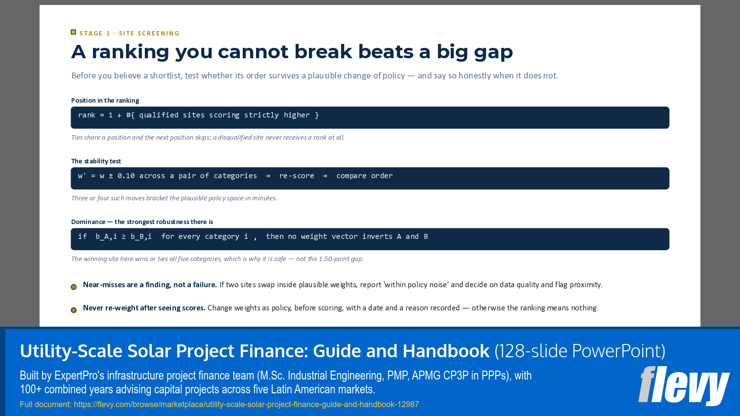 Utility-Scale Solar Project Finance: Guide and Handbook (128-slide PPT PowerPoint presentation template (PPTX)) Preview Image