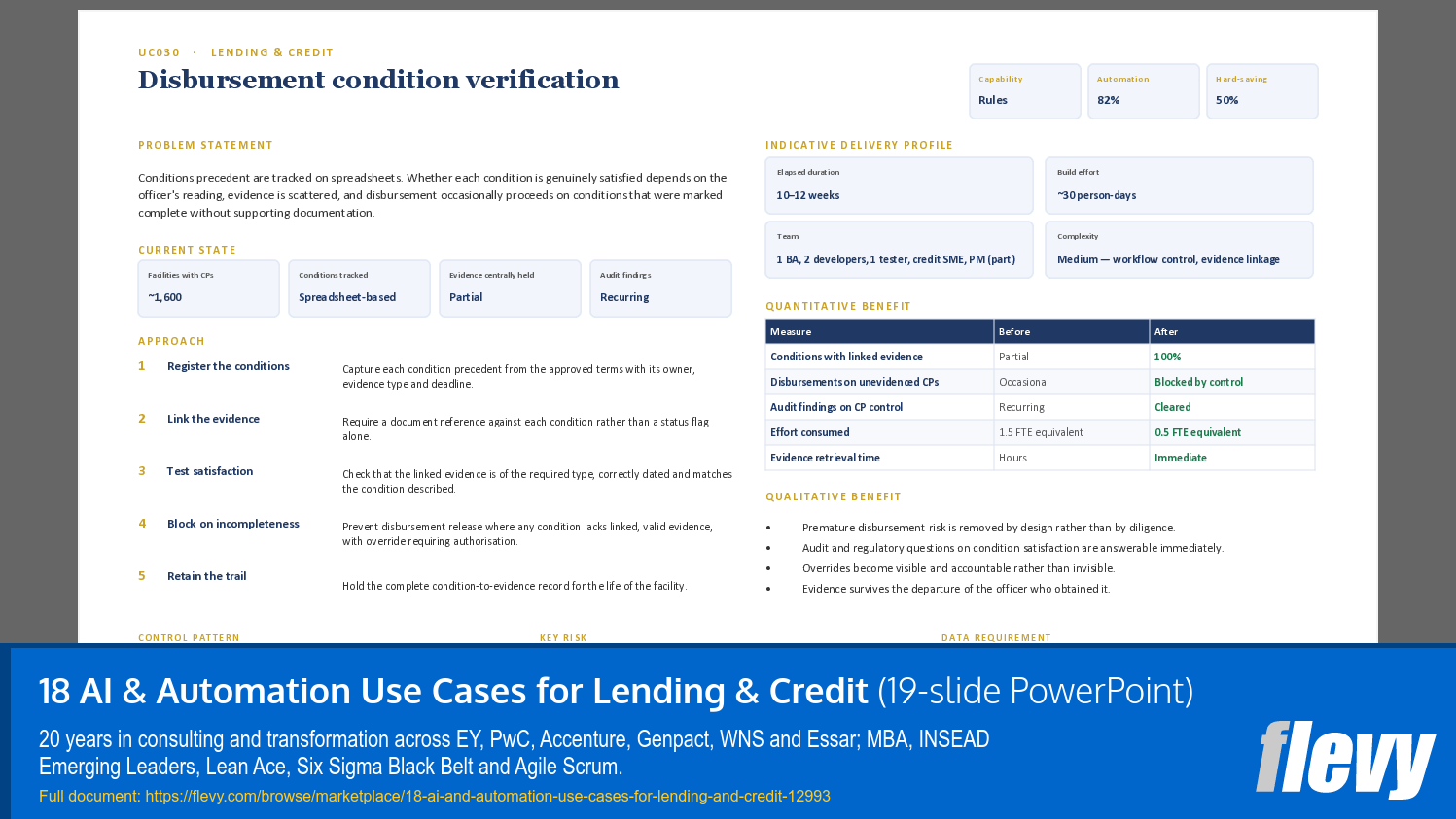 18 AI & Automation Use Cases for Lending & Credit (19-slide PPT PowerPoint presentation template (PPTX)) Preview Image
