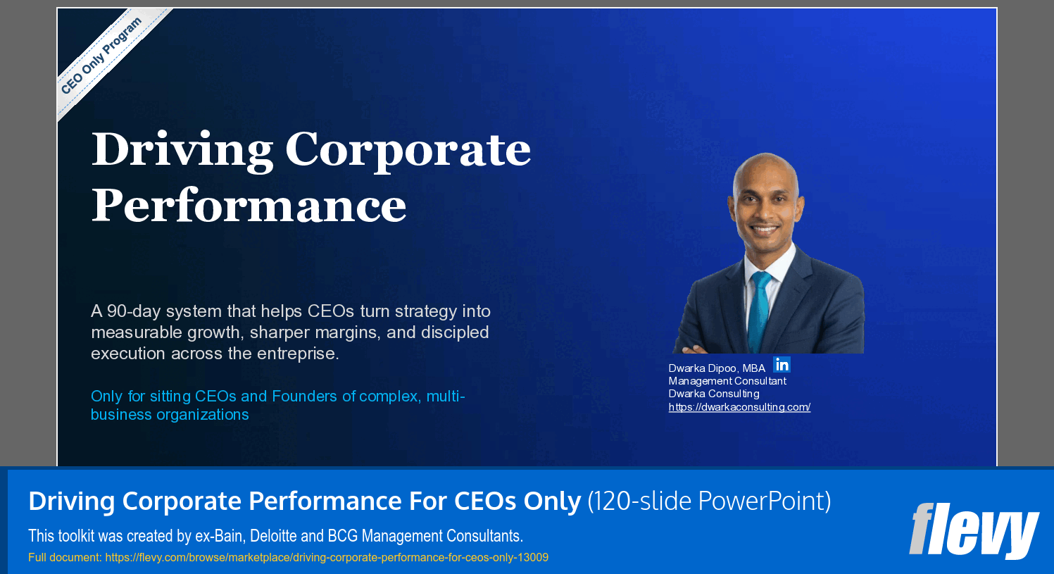 Driving Corporate Performance For CEOs Only (120-slide PPT PowerPoint presentation template (PPTX)) Preview Image