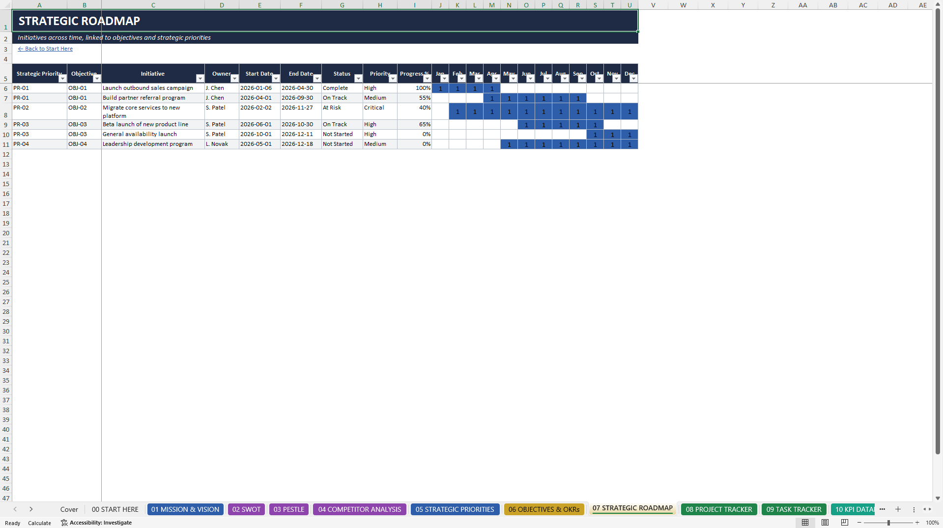 Strategy OS (Excel template (XLSX)) Preview Image