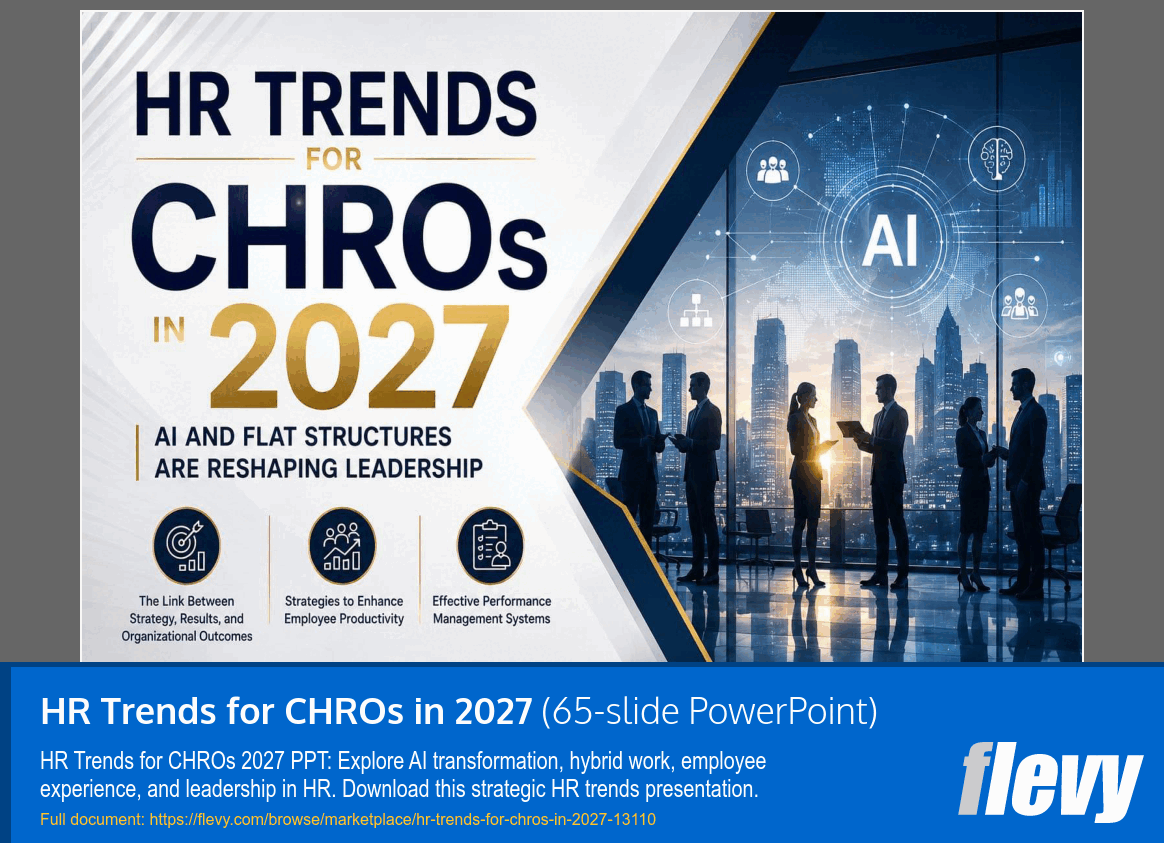 HR Trends for CHROs in 2027 (65-slide PPT PowerPoint presentation template (PPTX)) Preview Image