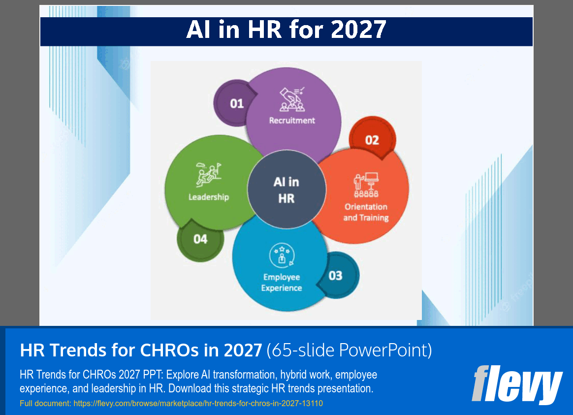 HR Trends for CHROs in 2027 (65-slide PPT PowerPoint presentation template (PPTX)) Preview Image