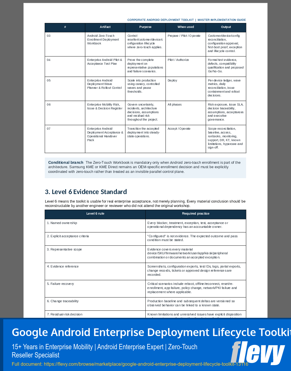 Google Android Enterprise Deployment Lifecycle Toolkit (23-page PDF document) Preview Image