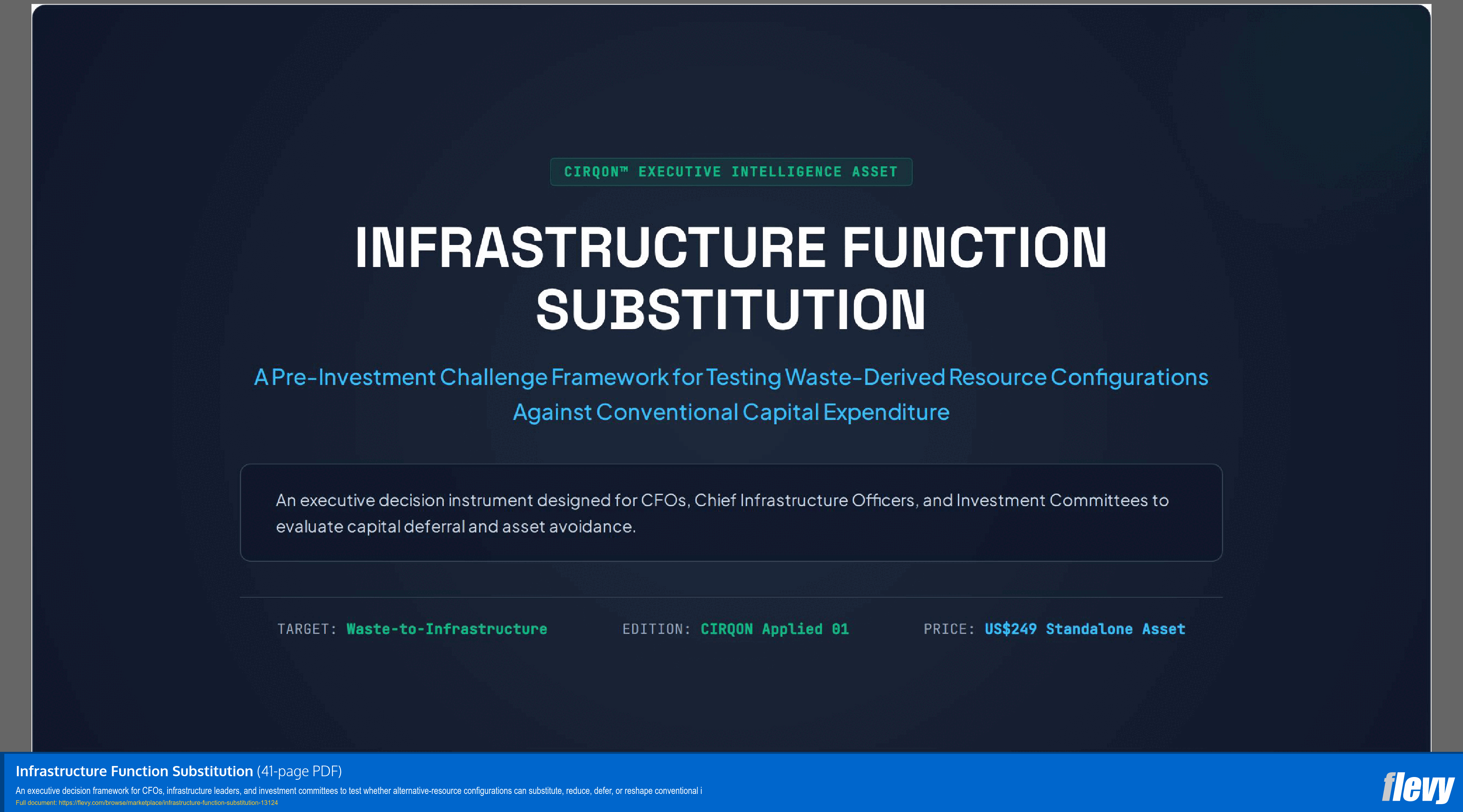 Infrastructure Function Substitution (41-page PDF document) Preview Image