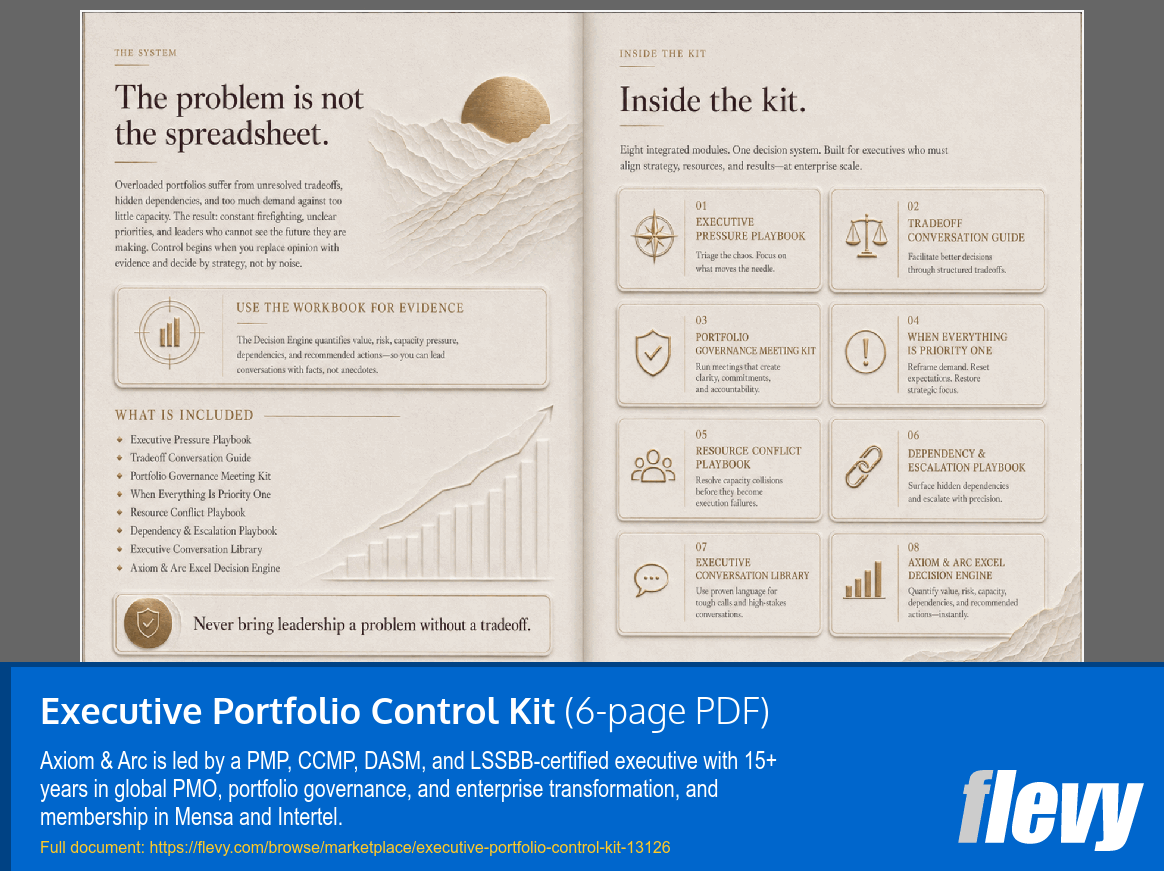 Executive Portfolio Control Kit (6-page PDF document) Preview Image