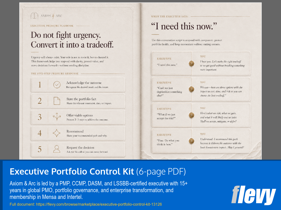 Executive Portfolio Control Kit (6-page PDF document) Preview Image