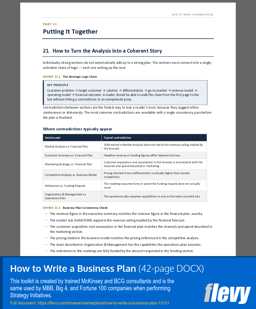 How to Write a Business Plan (42-page Word document) Preview Image