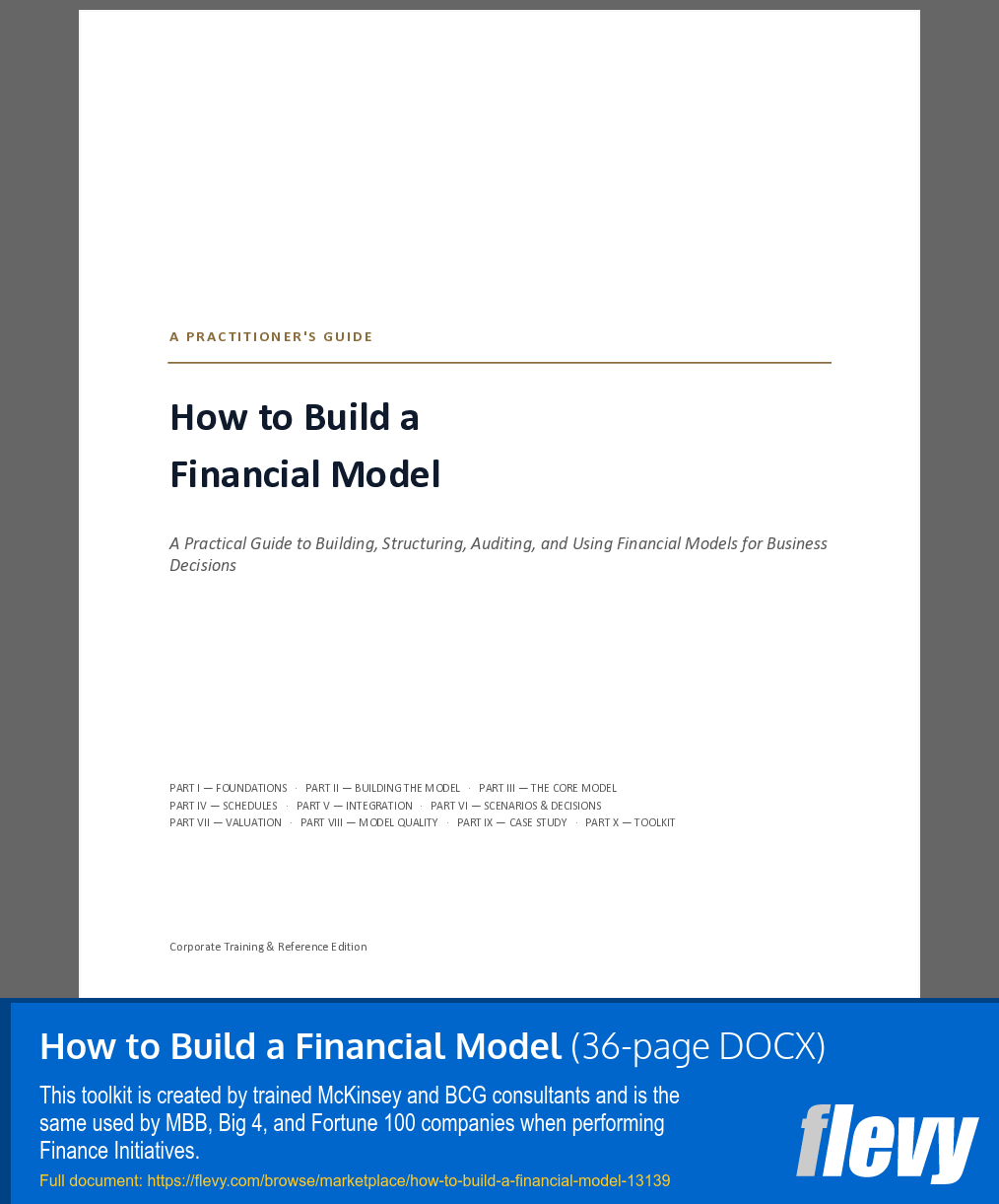 How to Build a Financial Model (36-page Word document) Preview Image