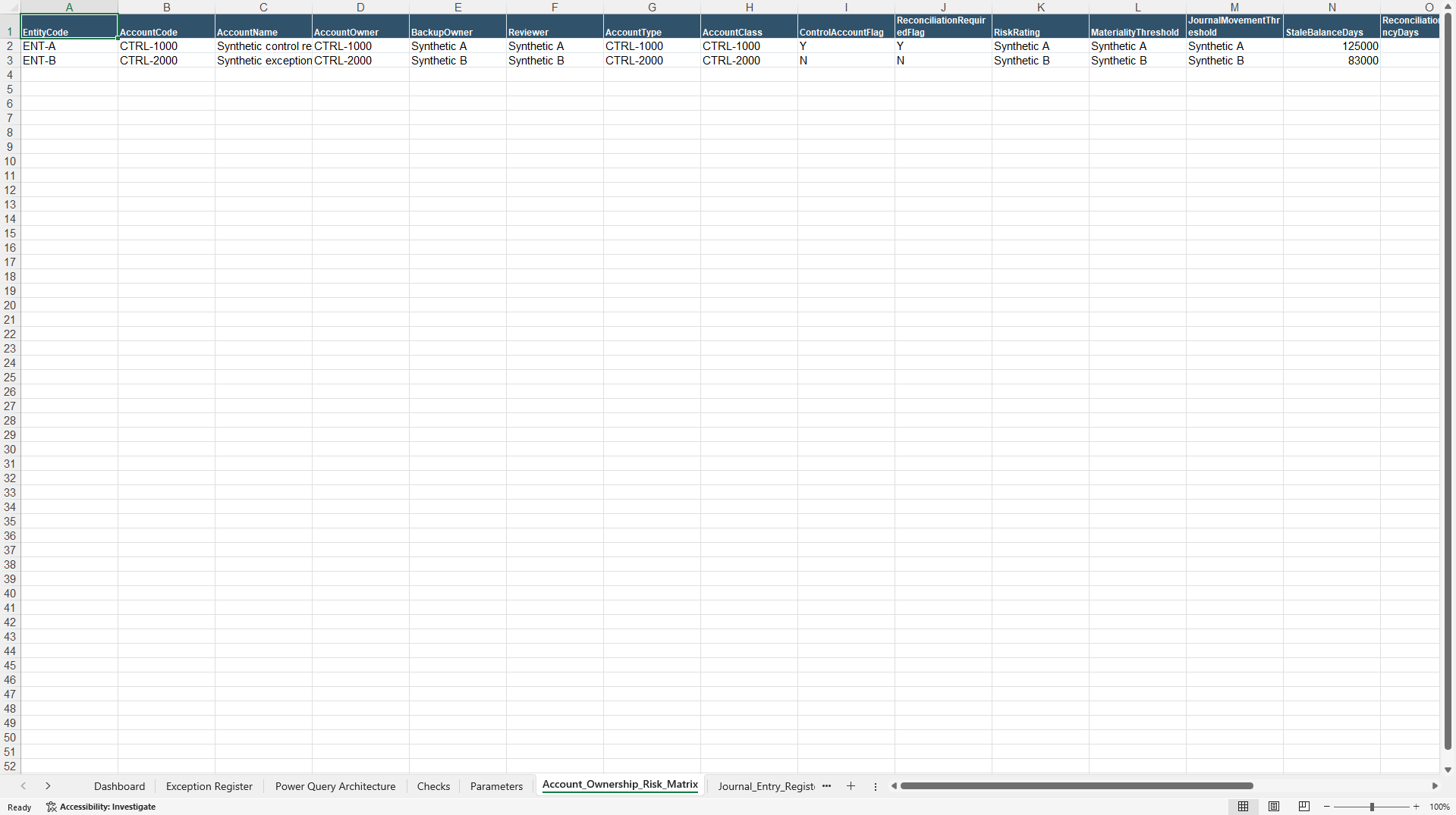Forensic Close Control Workbook (Excel template (XLSX)) Preview Image