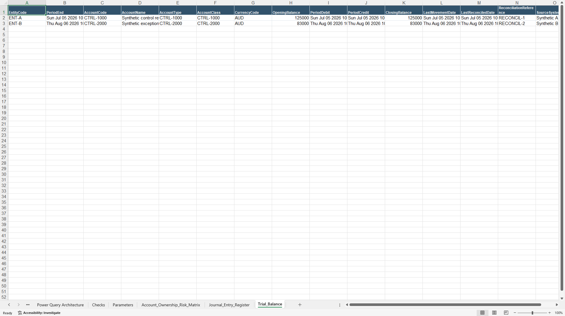 Forensic Close Control Workbook (Excel template (XLSX)) Preview Image