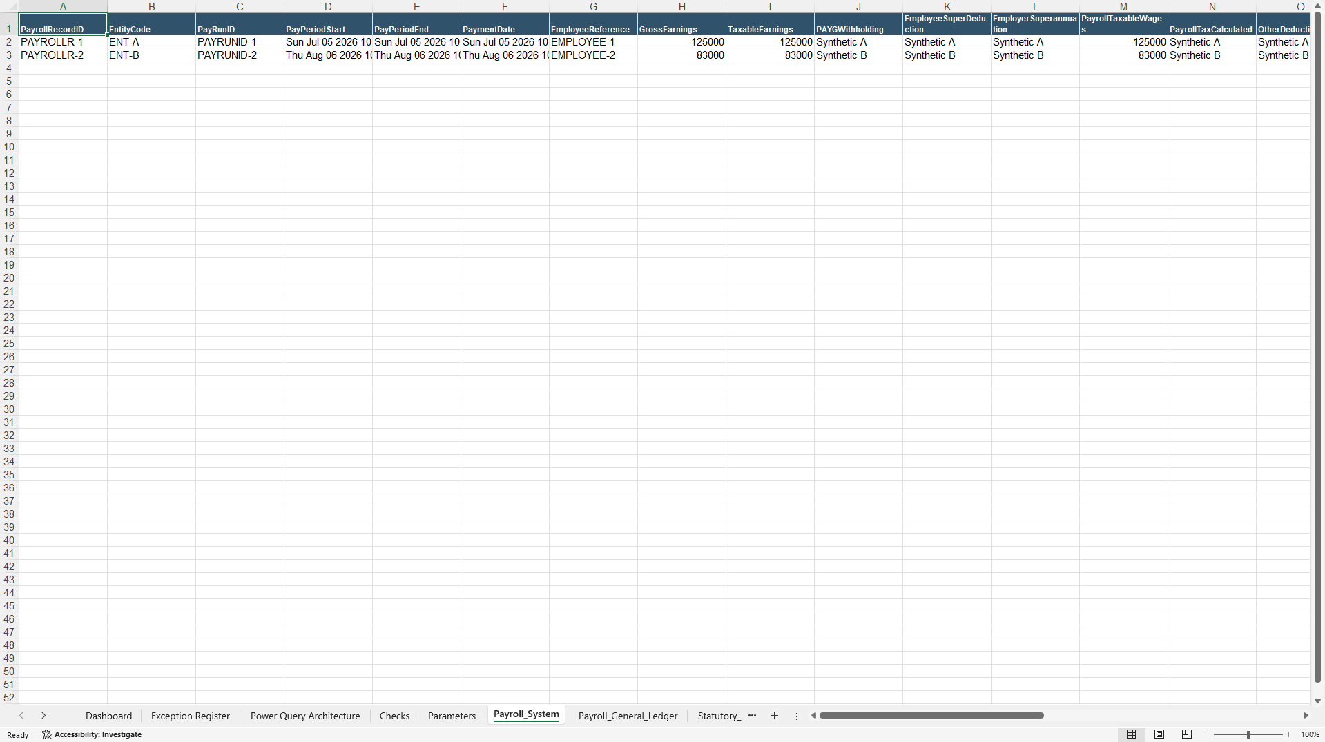 Payroll and Indirect Tax Compliance Control Pack (Excel template (XLSX)) Preview Image