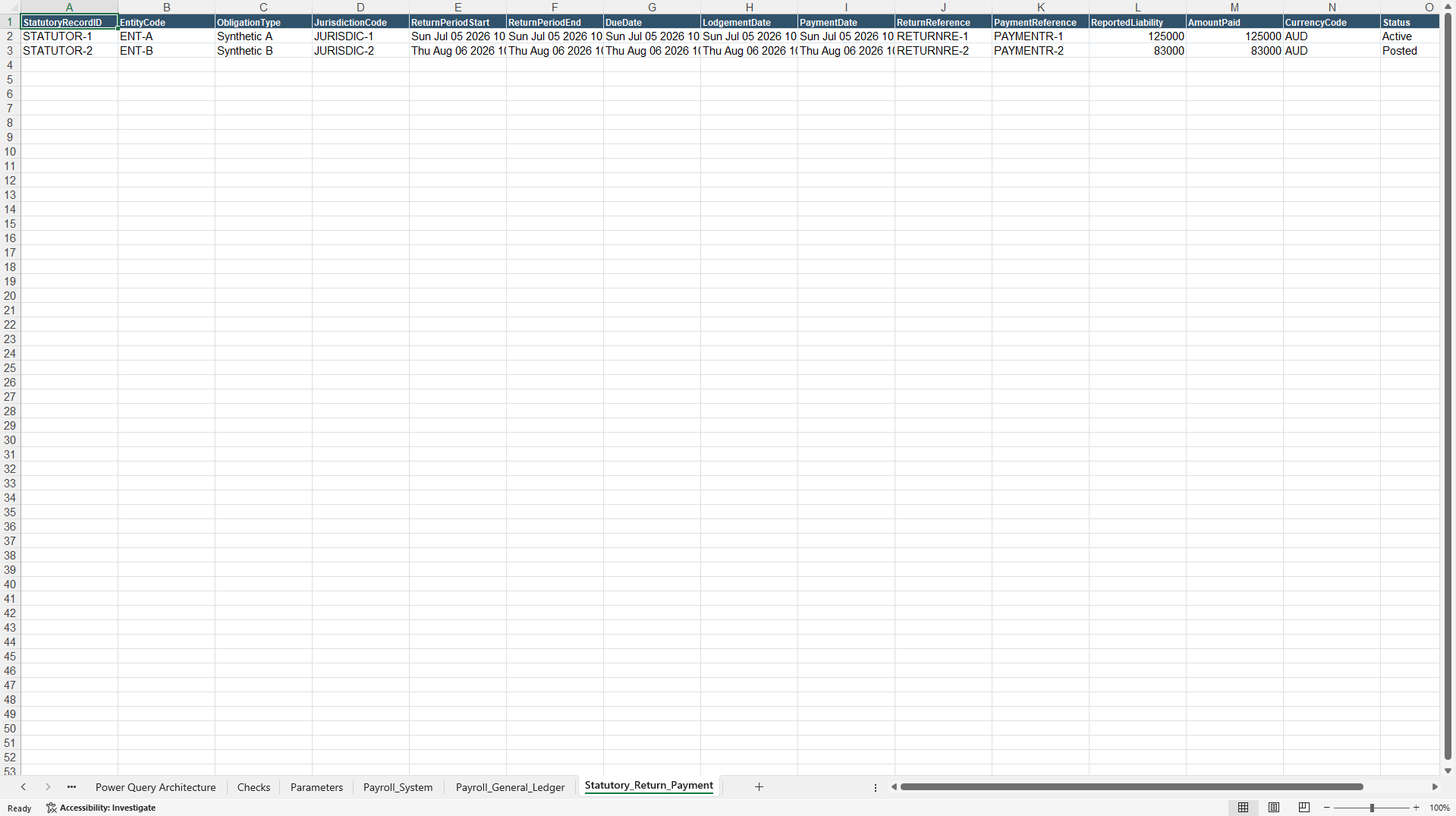 Payroll and Indirect Tax Compliance Control Pack (Excel template (XLSX)) Preview Image
