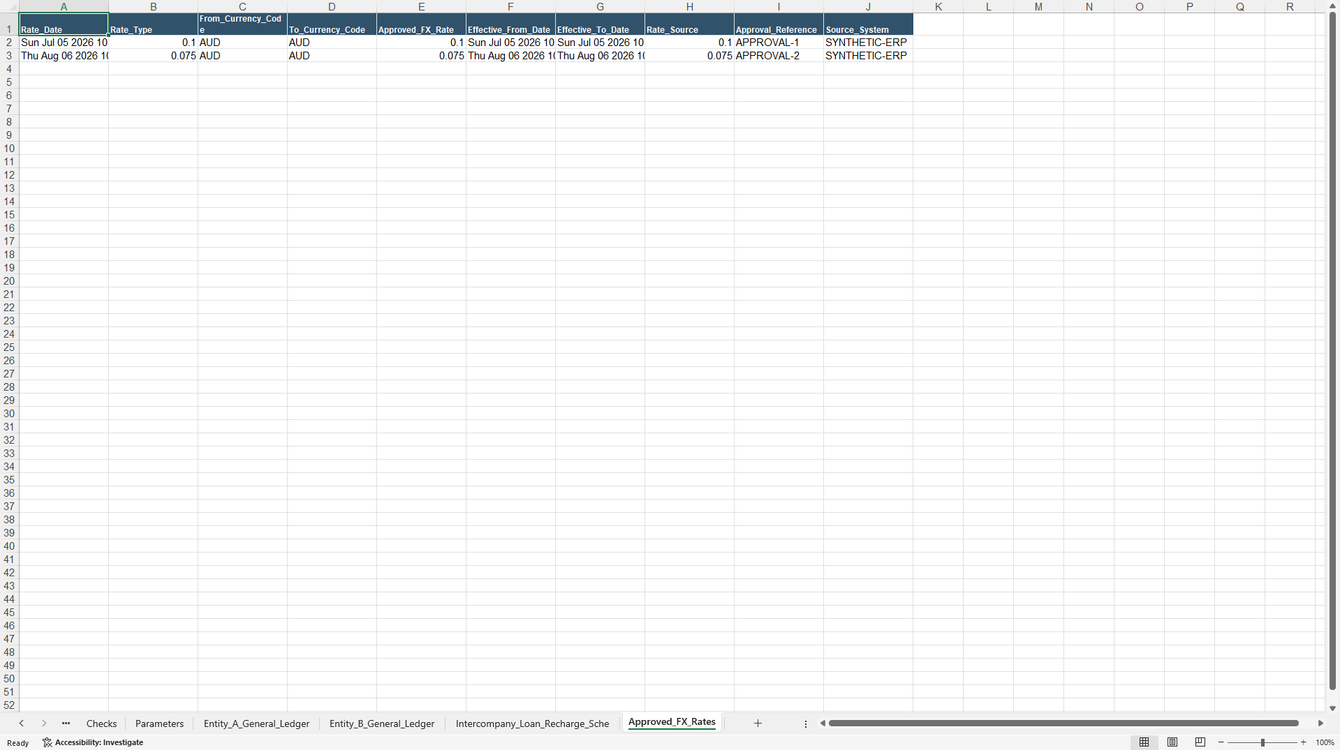 Intercompany Recharge and FX Reconciliation Matrix (Excel template (XLSX)) Preview Image