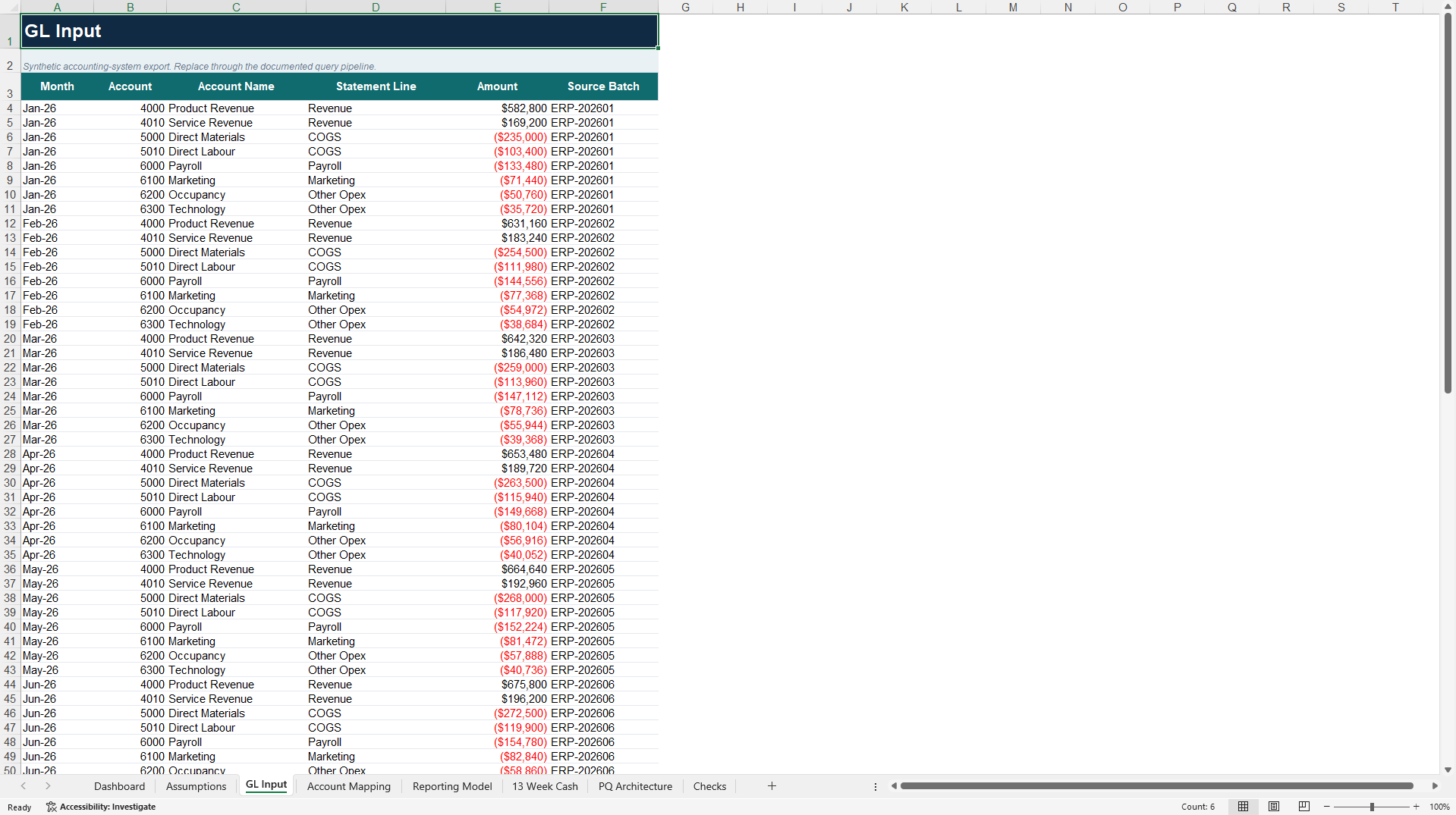 Financial Reporting Automation Control Tower (Excel template (XLSX)) Preview Image