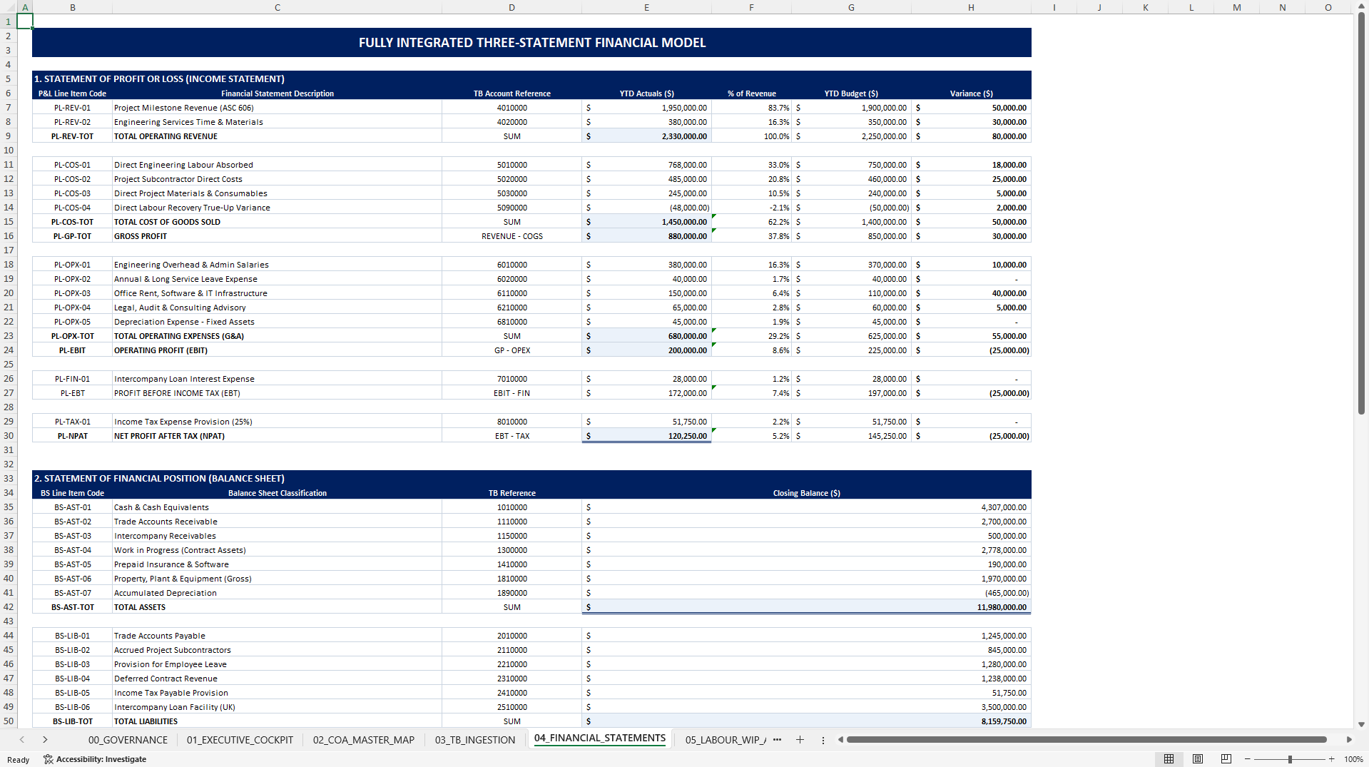 Global Infrastructure Financial Reporting Pack (Excel template (XLSX)) Preview Image
