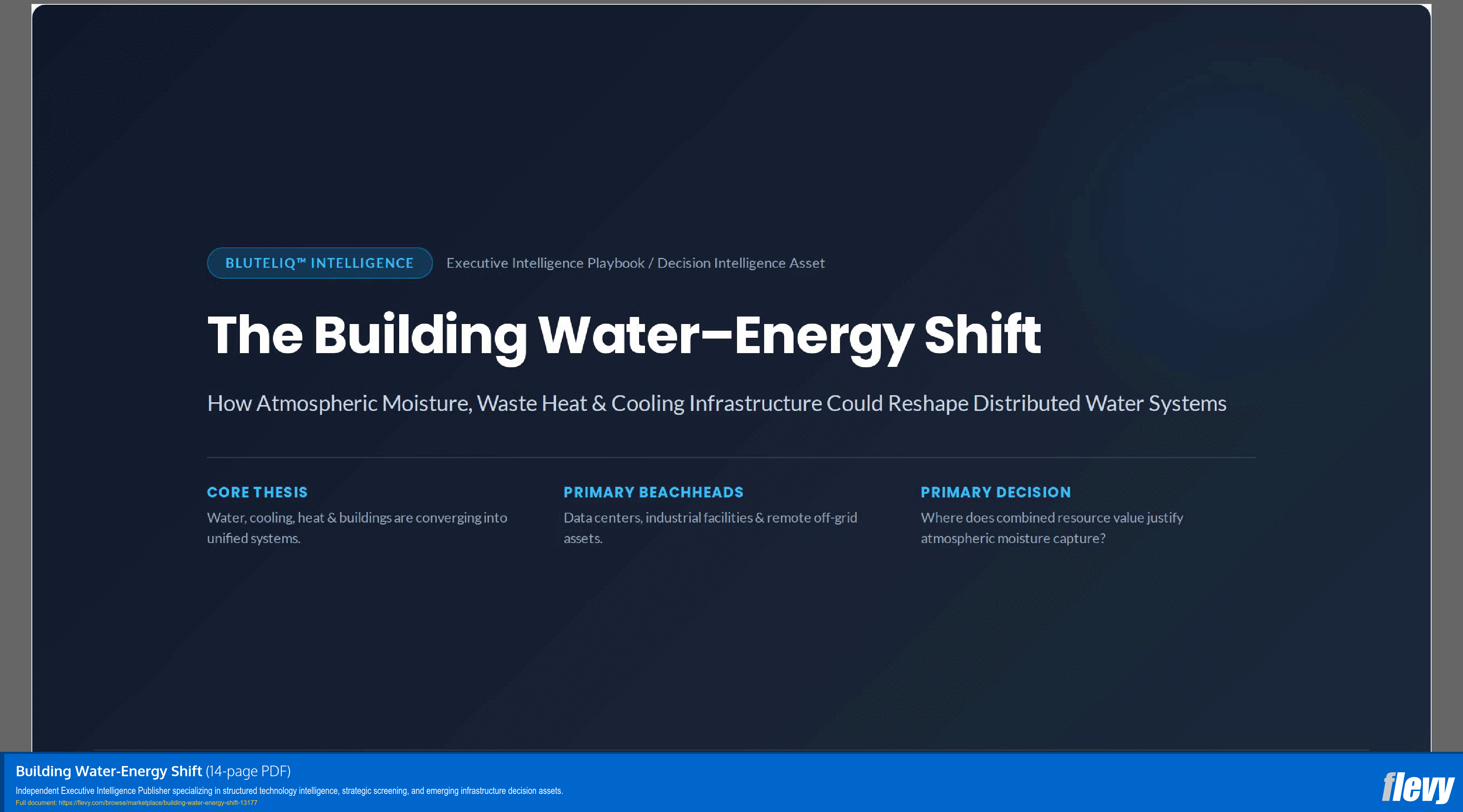 Building Water-Energy Shift (14-page PDF document) Preview Image