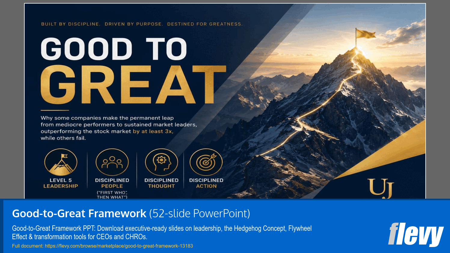 Good-to-Great Framework (52-slide PPT PowerPoint presentation template (PPTX)) Preview Image