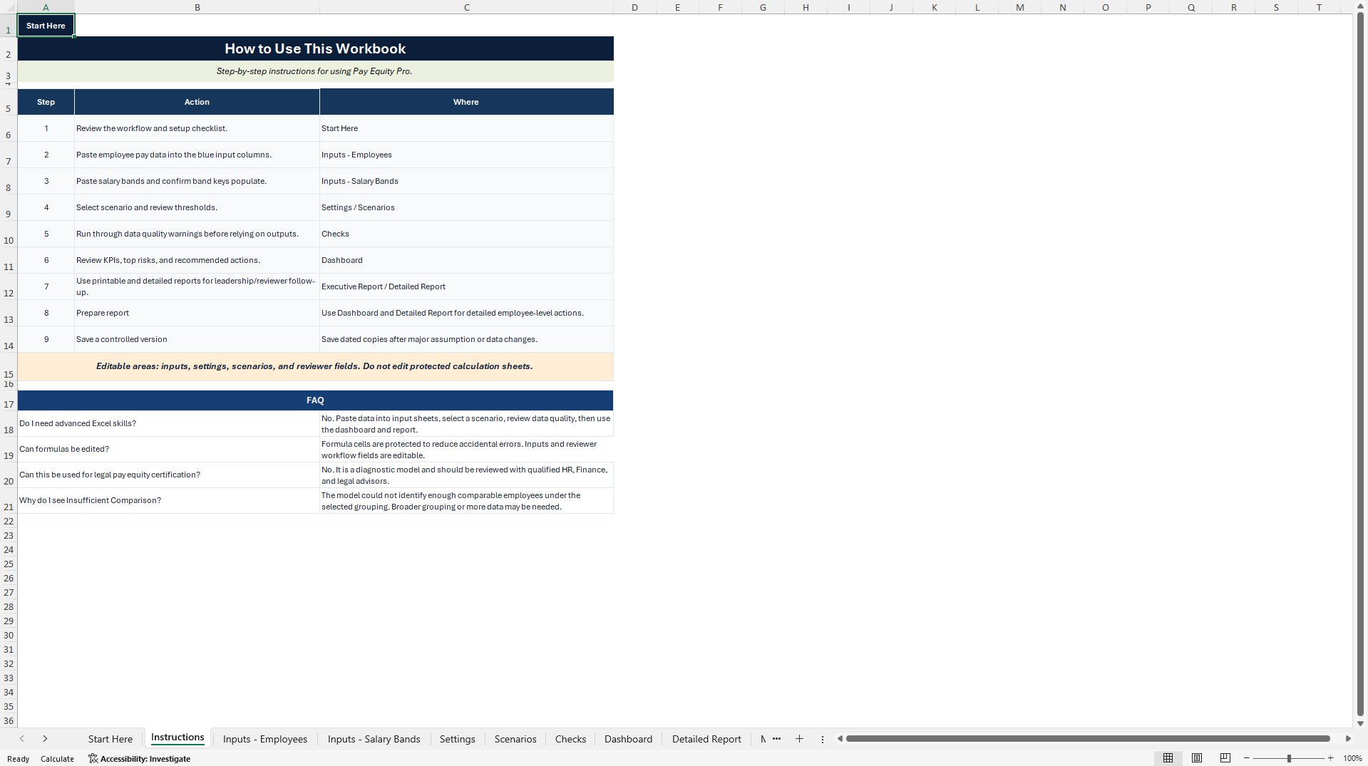 Pay Equity Analysis Excel Toolkit (Excel template (XLSX)) Preview Image