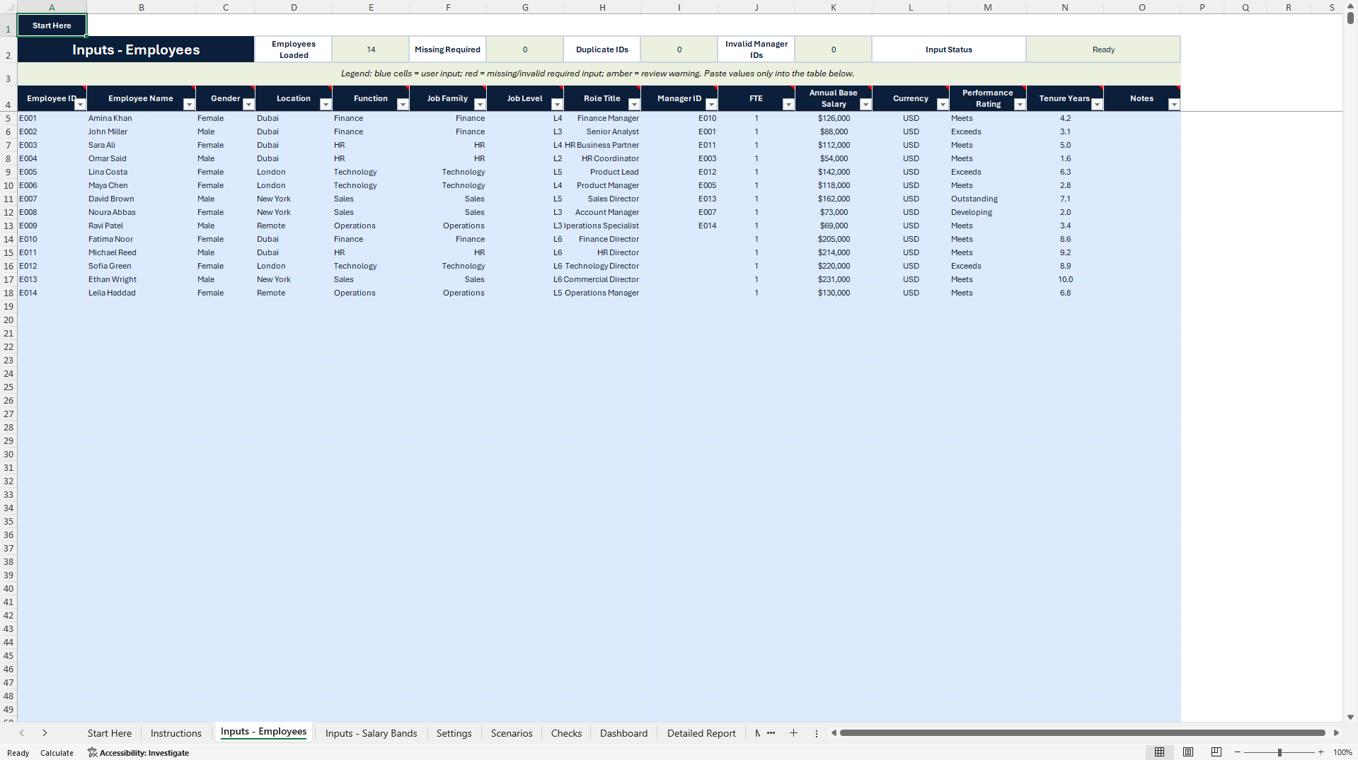 Pay Equity Analysis Excel Toolkit (Excel template (XLSX)) Preview Image