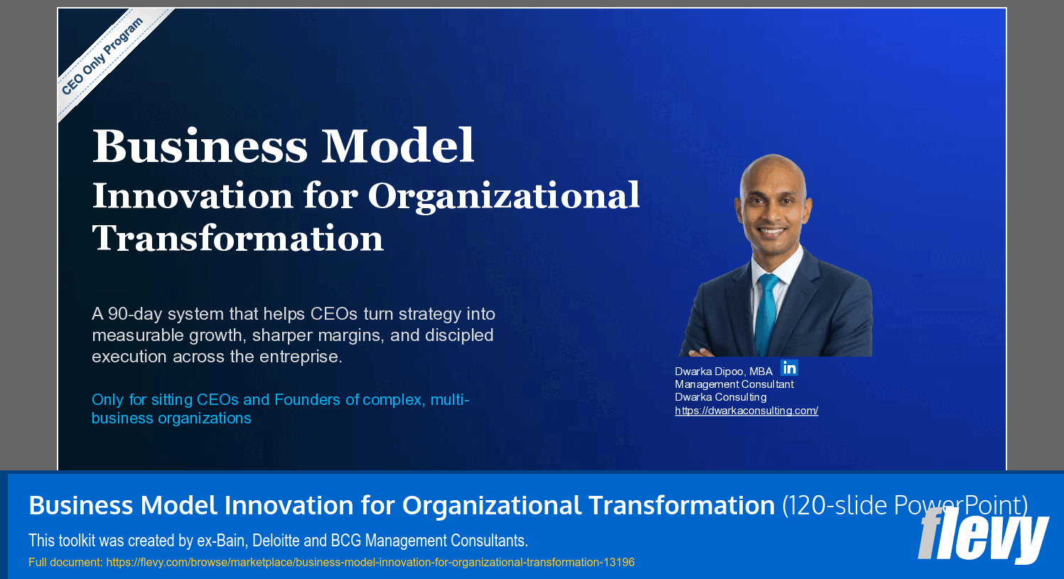 Business Model Innovation for Organizational Transformation (120-slide PPT PowerPoint presentation template (PPTX)) Preview Image