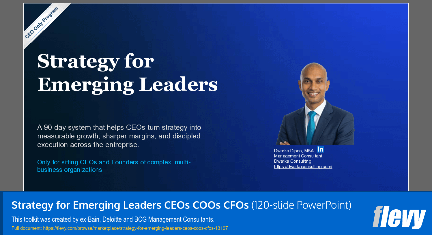 Strategy for Emerging Leaders CEOs COOs CFOs (120-slide PPT PowerPoint presentation template (PPTX)) Preview Image