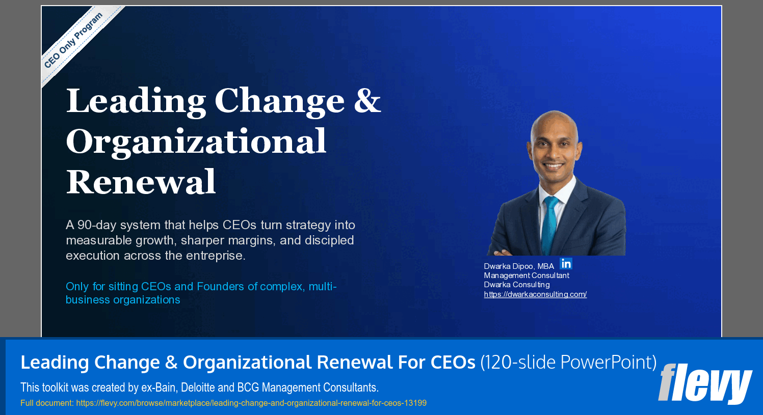 Leading Change & Organizational Renewal For CEOs (120-slide PPT PowerPoint presentation template (PPTX)) Preview Image