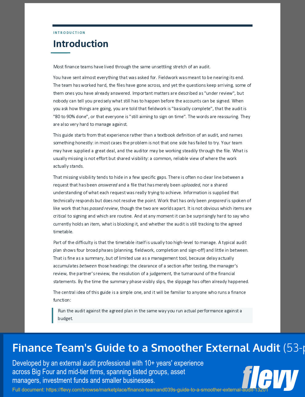 Finance Team's Guide to a Smoother External Audit (53-page PDF document) Preview Image
