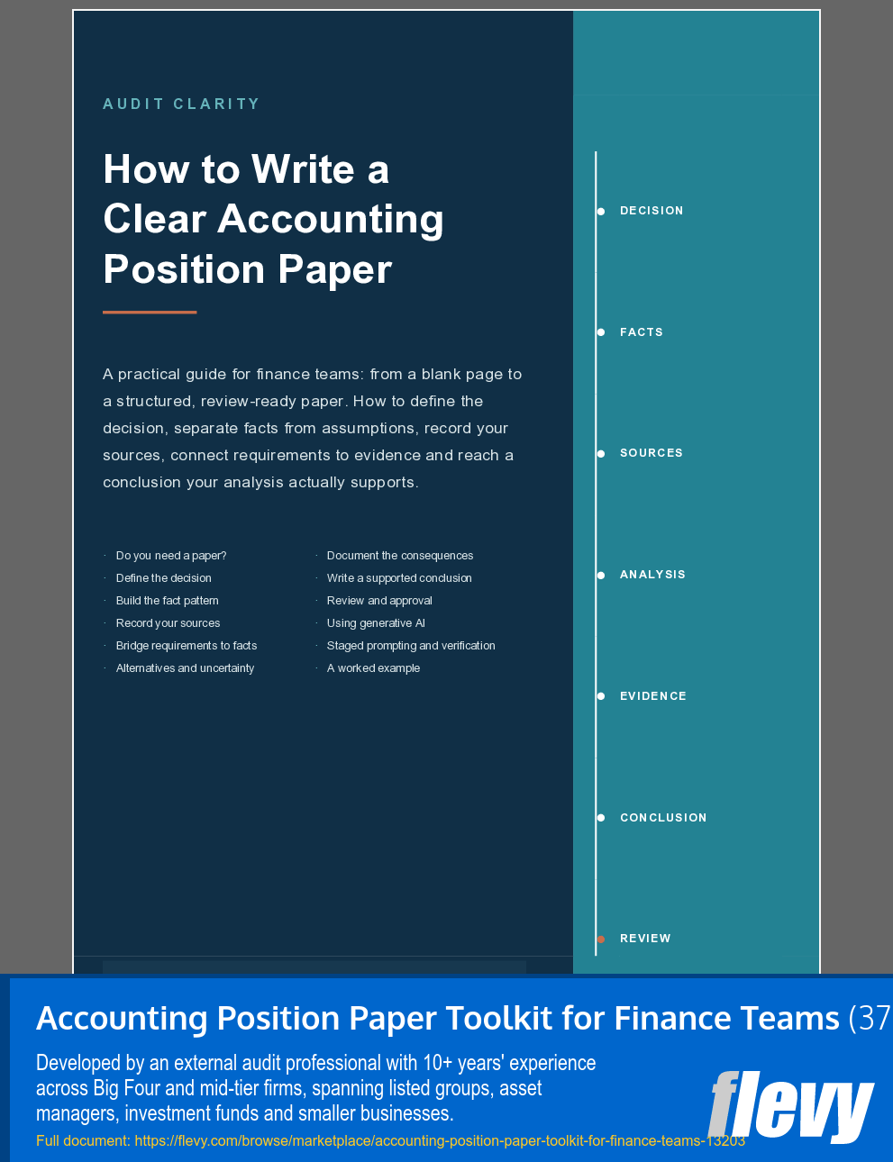 Accounting Position Paper Toolkit for Finance Teams (37-page PDF document) Preview Image