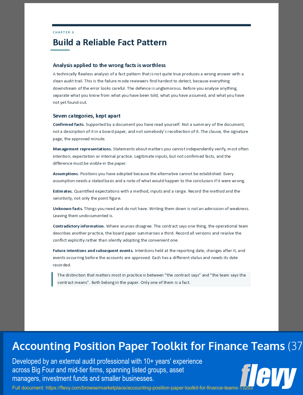 Accounting Position Paper Toolkit for Finance Teams (37-page PDF document) Preview Image