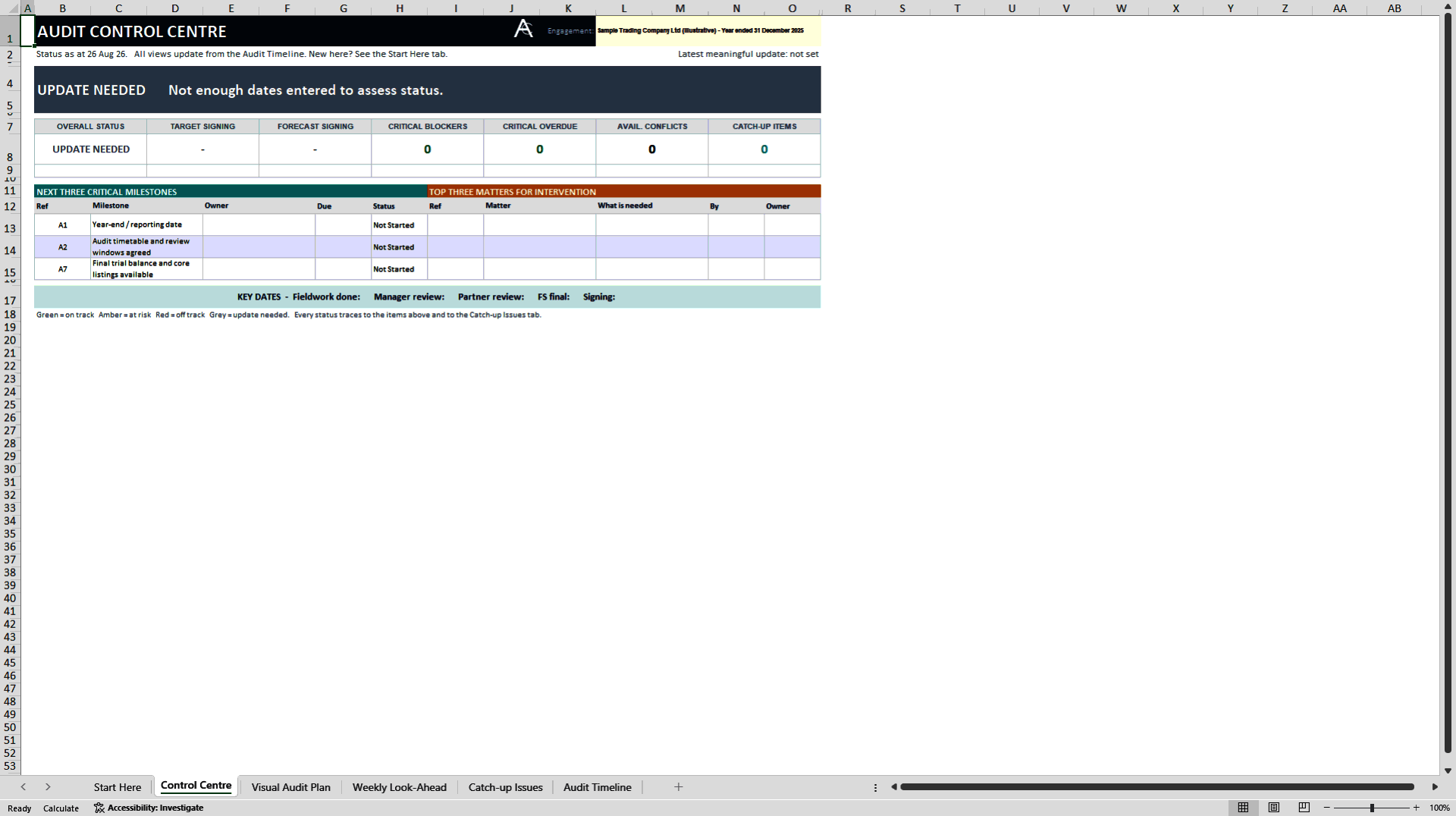 External Audit Timeline Template for Finance Teams (Excel template (XLSX)) Preview Image