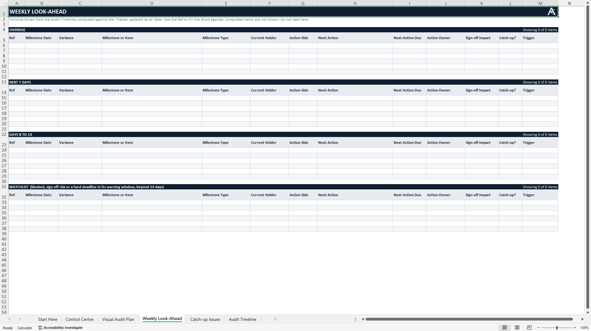 External Audit Timeline Template for Finance Teams (Excel template (XLSX)) Preview Image