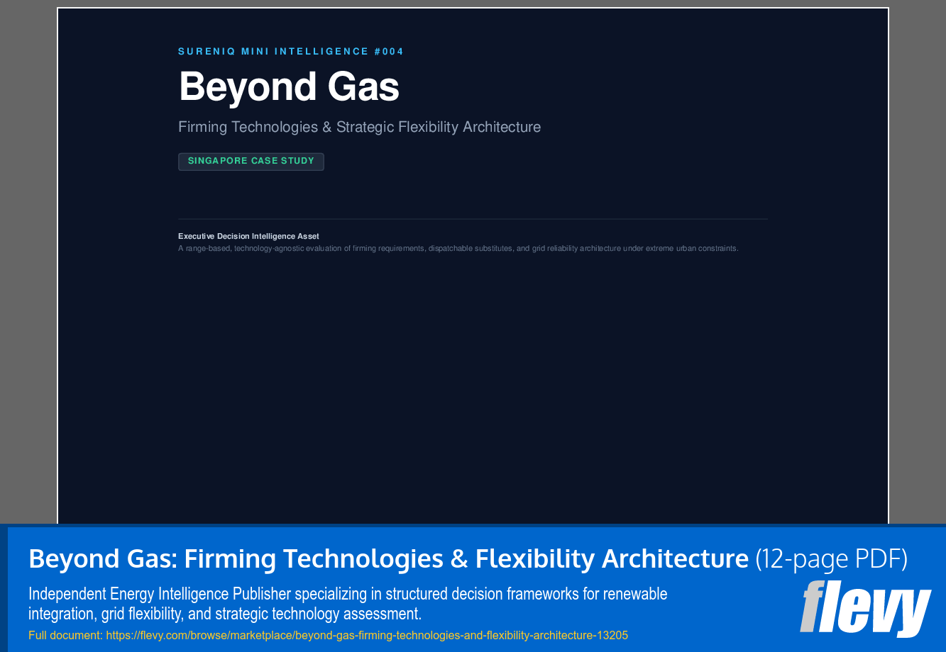 Beyond Gas: Firming Technologies & Flexibility Architecture (12-page PDF document) Preview Image