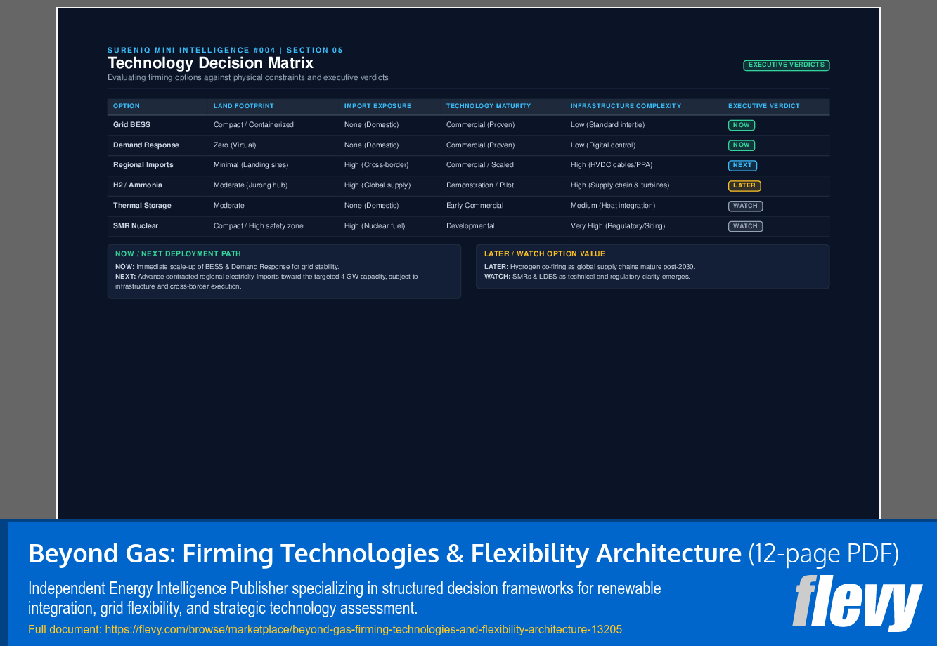 Beyond Gas: Firming Technologies & Flexibility Architecture (12-page PDF document) Preview Image