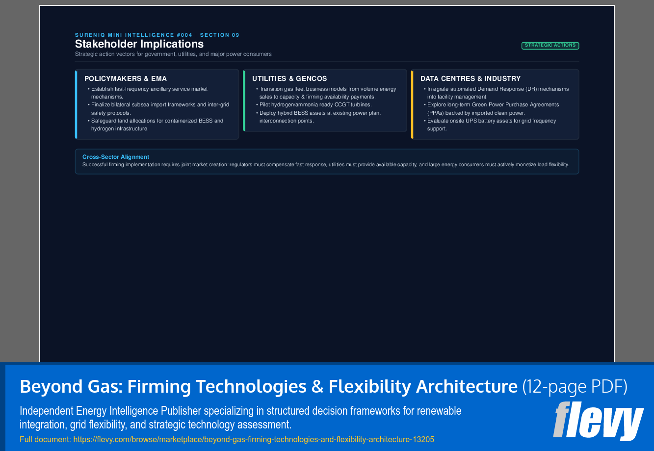 Beyond Gas: Firming Technologies & Flexibility Architecture (12-page PDF document) Preview Image