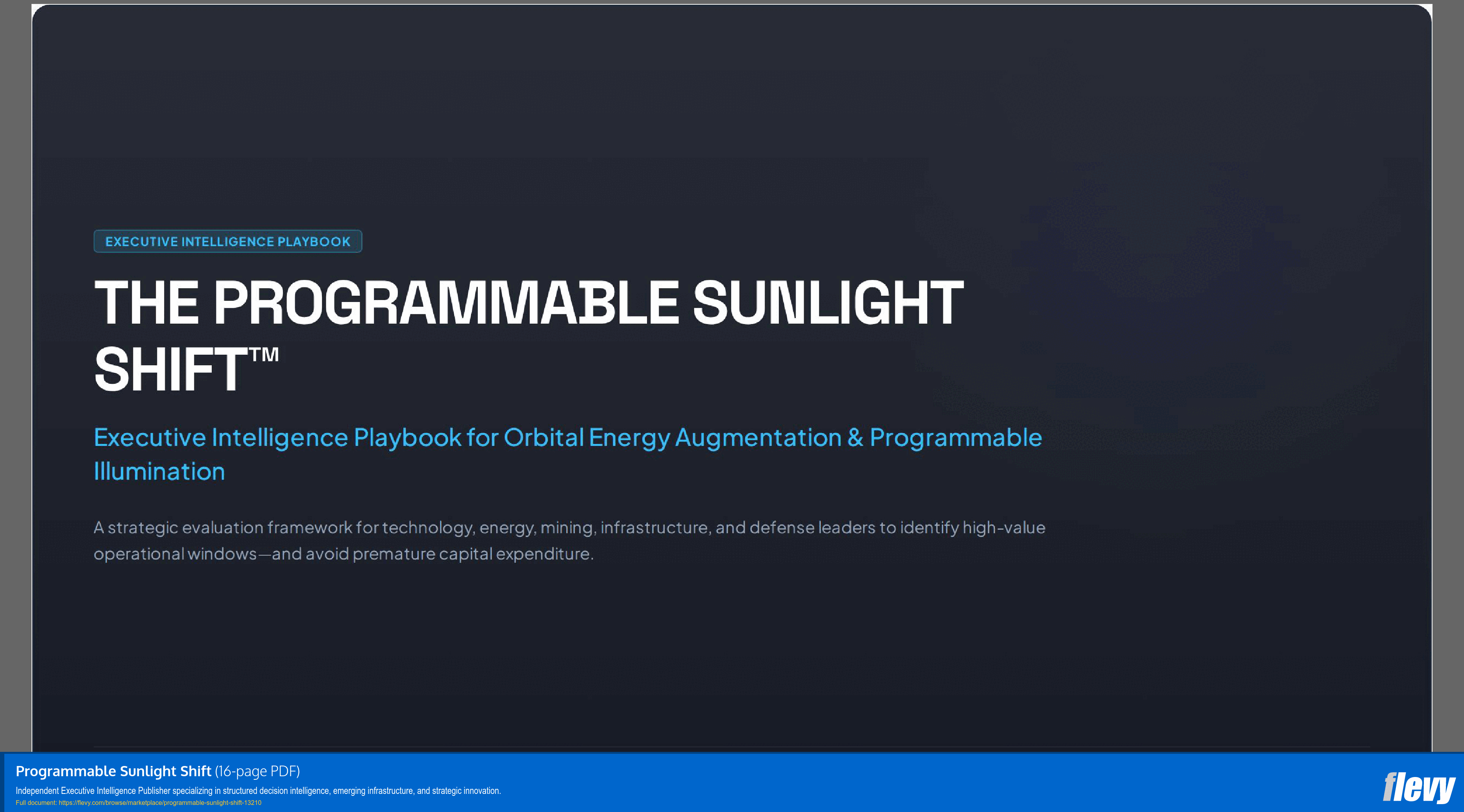 Programmable Sunlight Shift (16-page PDF document) Preview Image
