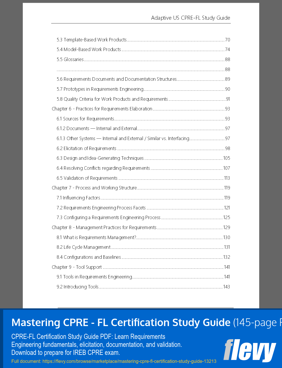 Mastering CPRE - FL Certification Study Guide (145-page PDF document) Preview Image