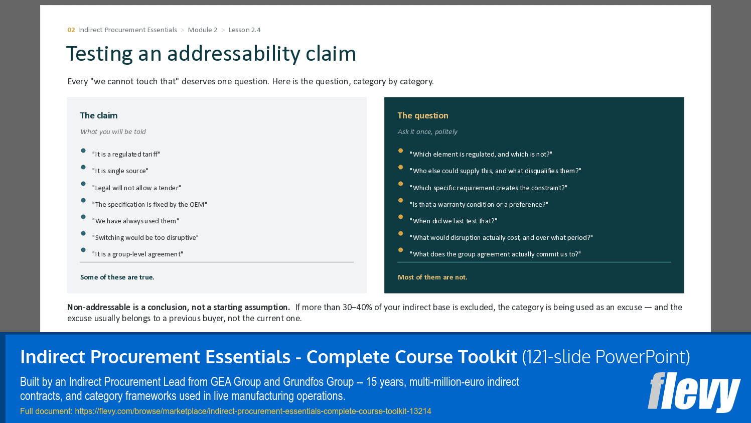 Indirect Procurement Essentials - Complete Course Toolkit (121-slide PPT PowerPoint presentation template (PPTX)) Preview Image