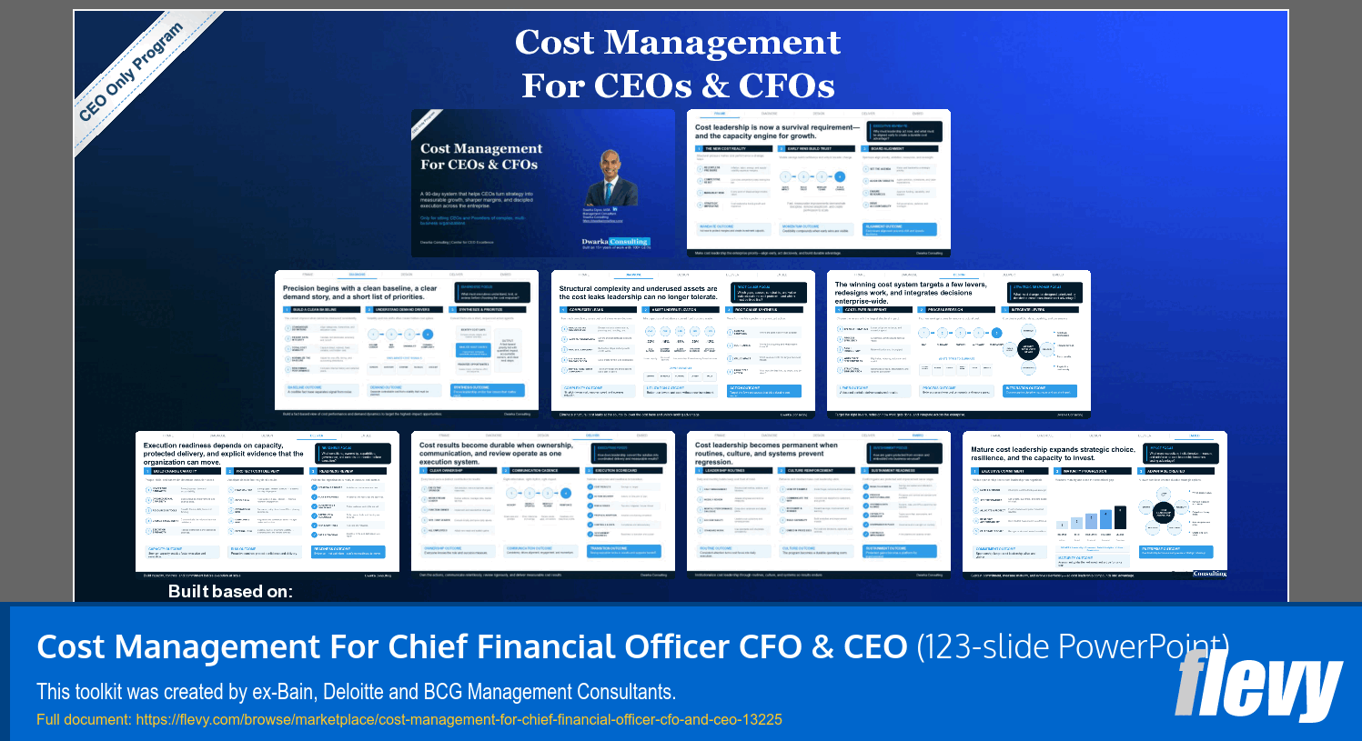 Cost Management For Chief Financial Officer CFO & CEO (123-slide PPT PowerPoint presentation template (PPTX)) Preview Image