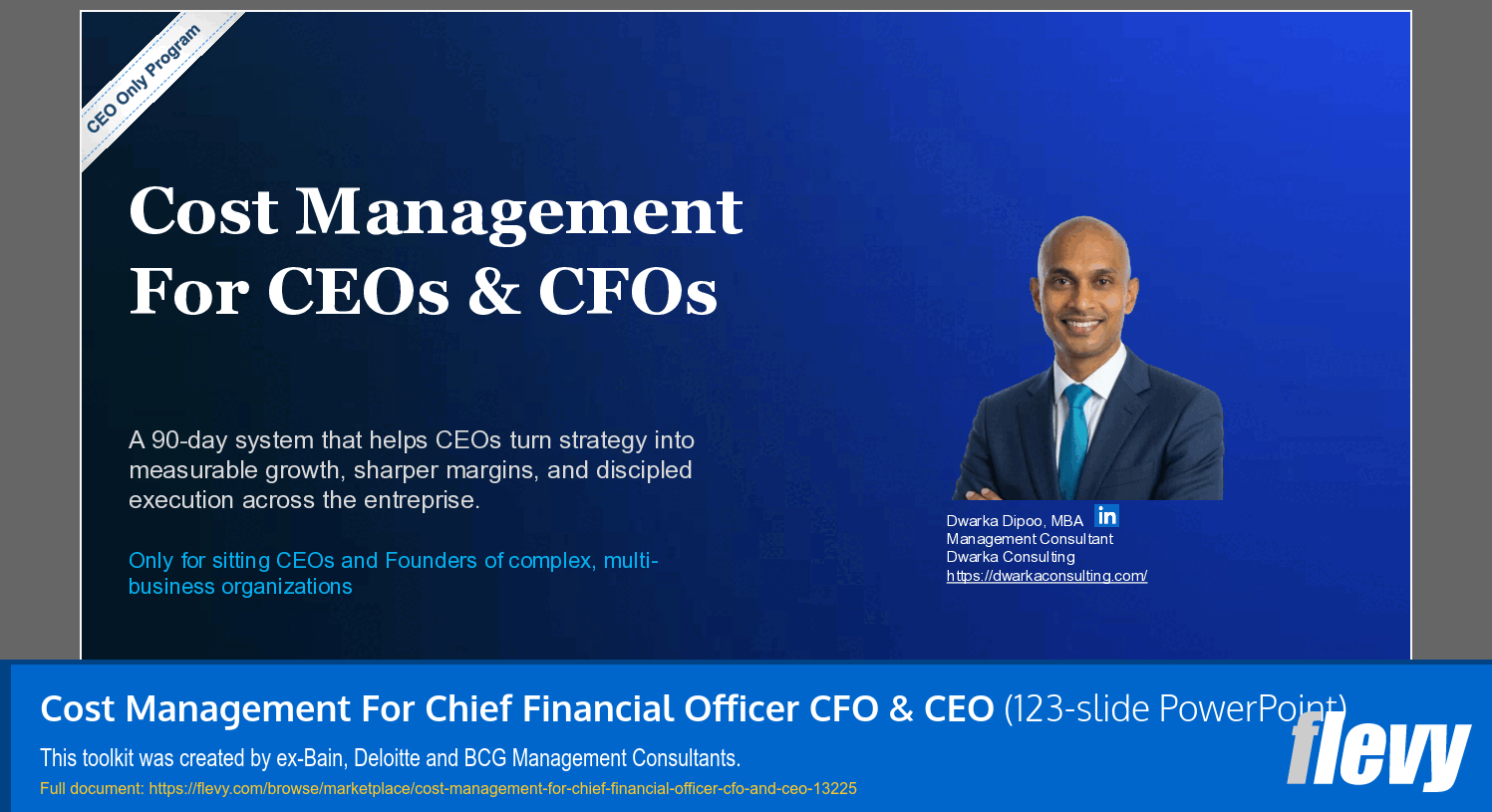 Cost Management For Chief Financial Officer CFO & CEO (123-slide PPT PowerPoint presentation template (PPTX)) Preview Image