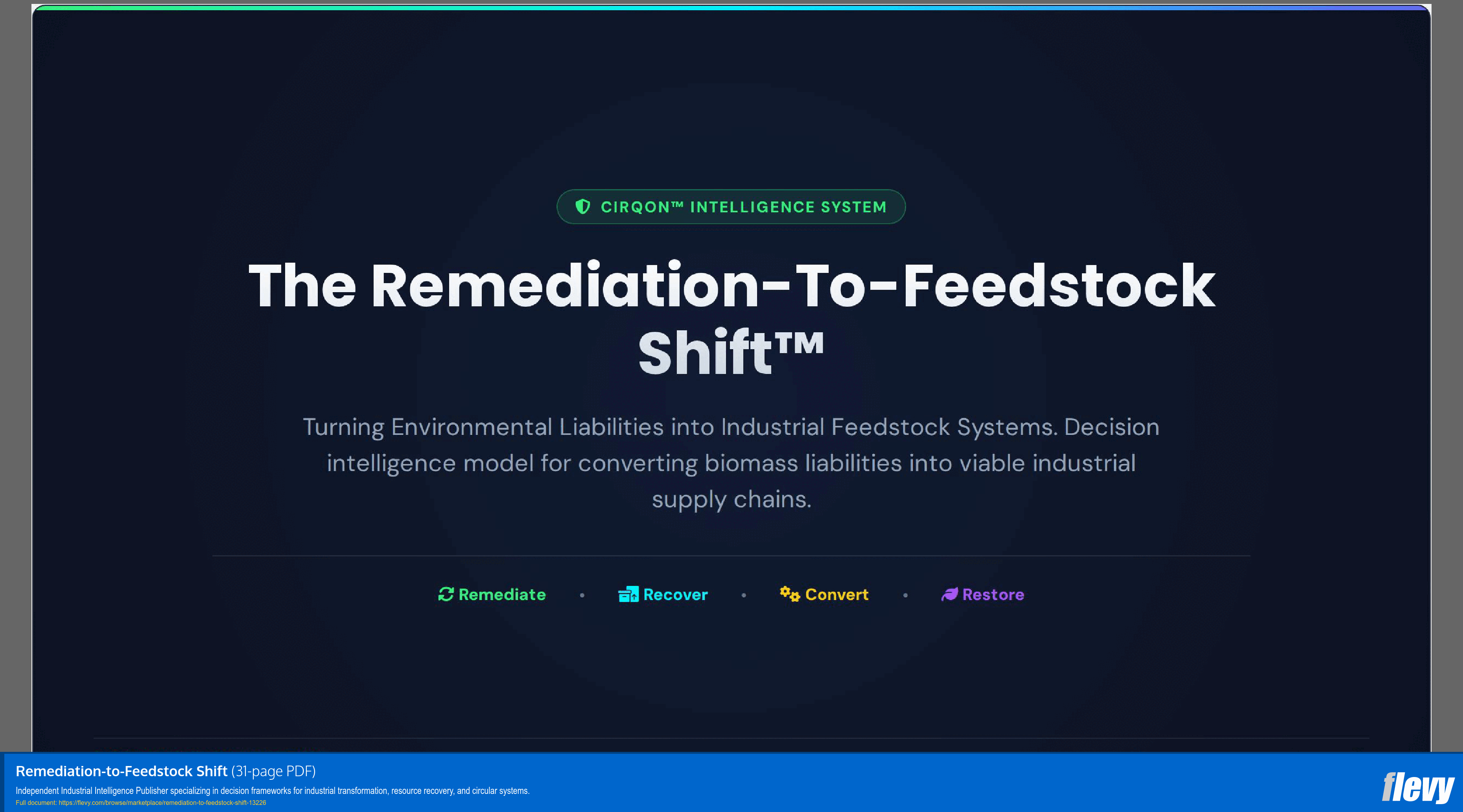 Remediation-to-Feedstock Shift (31-page PDF document) Preview Image