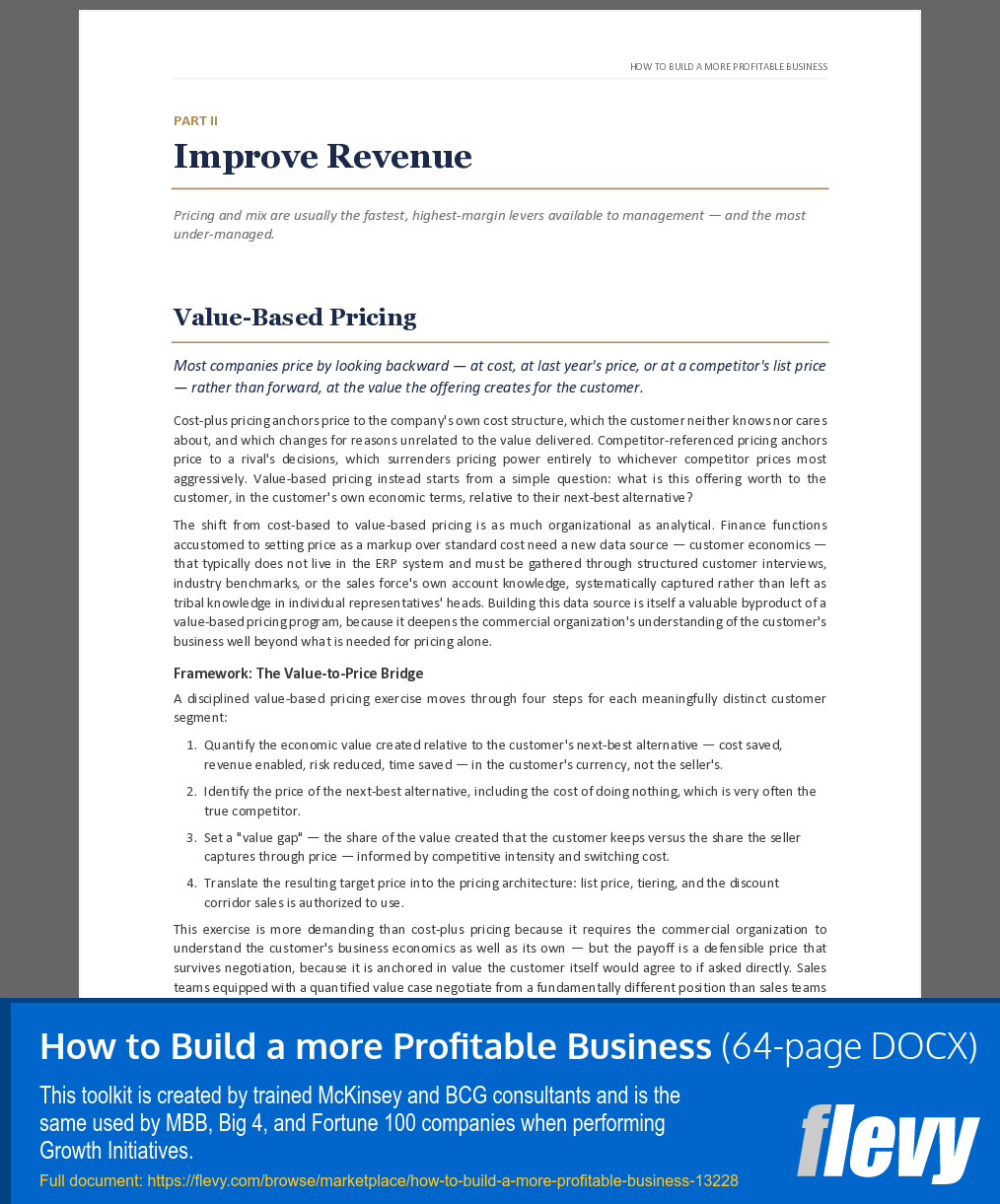 How to Build a more Profitable Business (64-page Word document) Preview Image