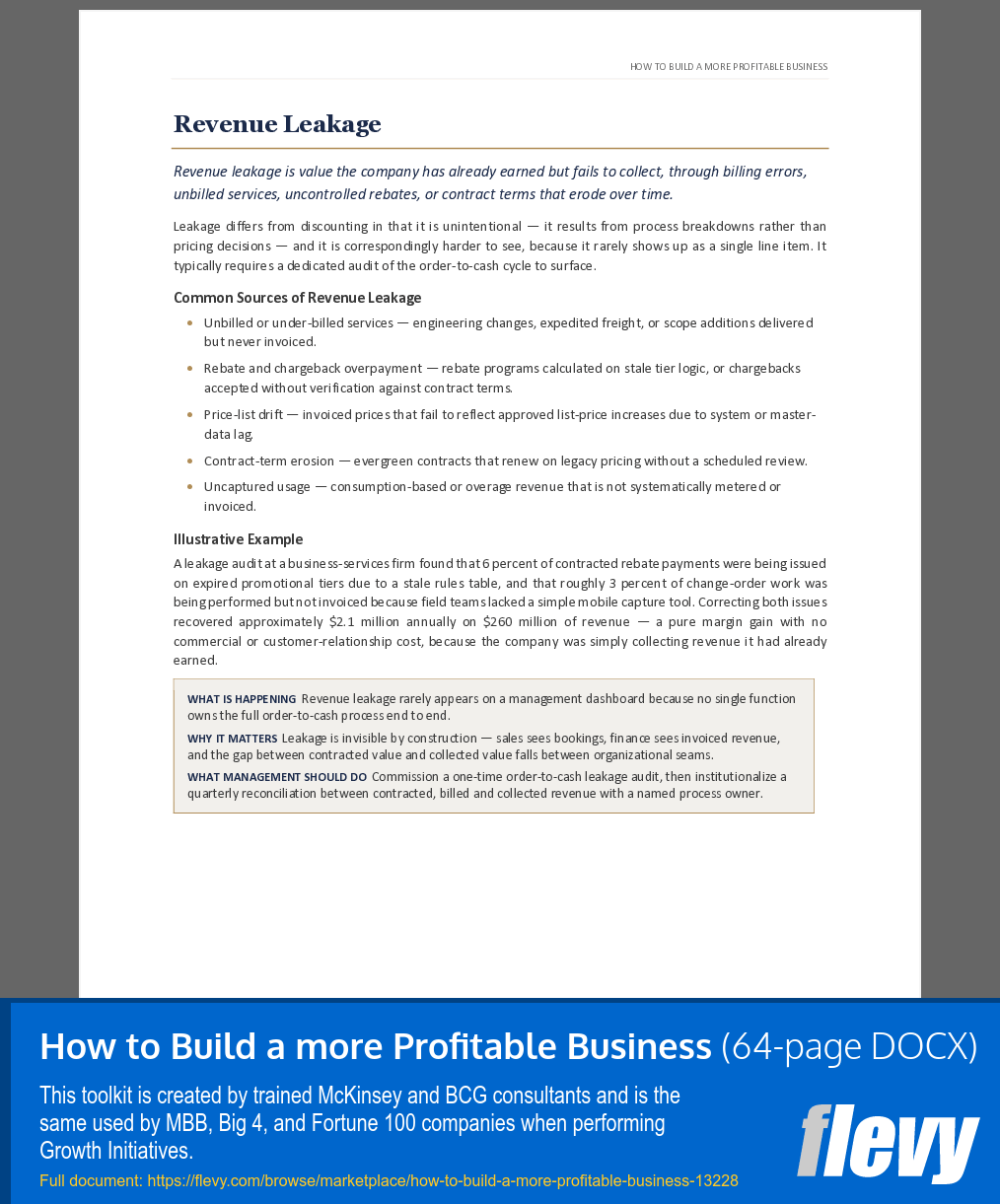 How to Build a more Profitable Business (64-page Word document) Preview Image