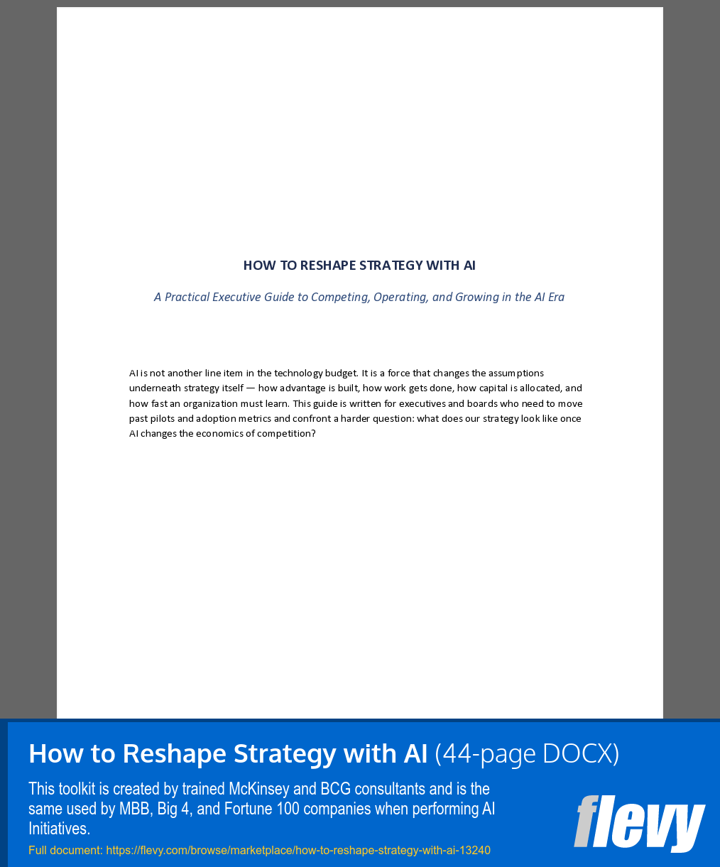 How to Reshape Strategy with AI (44-page Word document) Preview Image